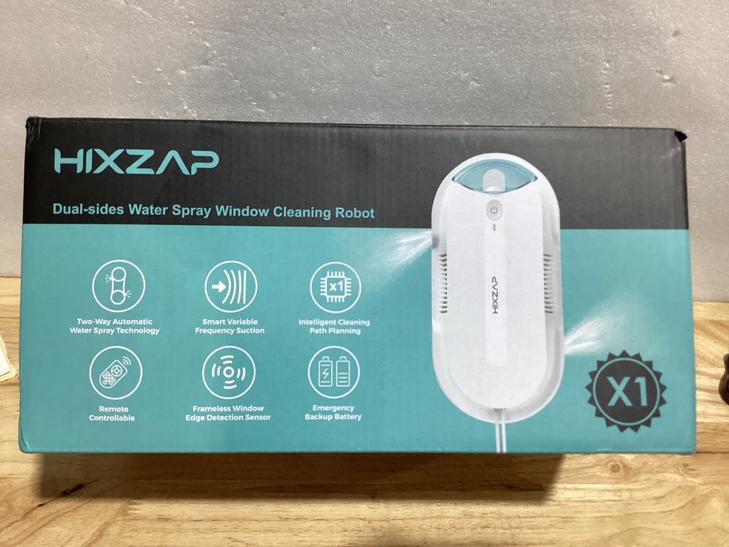 Robot de limpieza de ventanas - Succión de doble hélice 4800-6400Pa, rociador ultrasónico dual, tanque de 2.9 fl oz, detección de bordes, anticaídas, 3 modos de limpieza para vidrio sin rayas