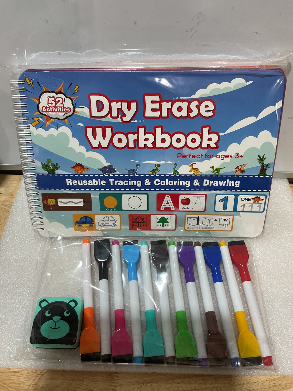 Set Educativo Dry Erase: 52 Actividades de Trazado y Dibujo para Niños