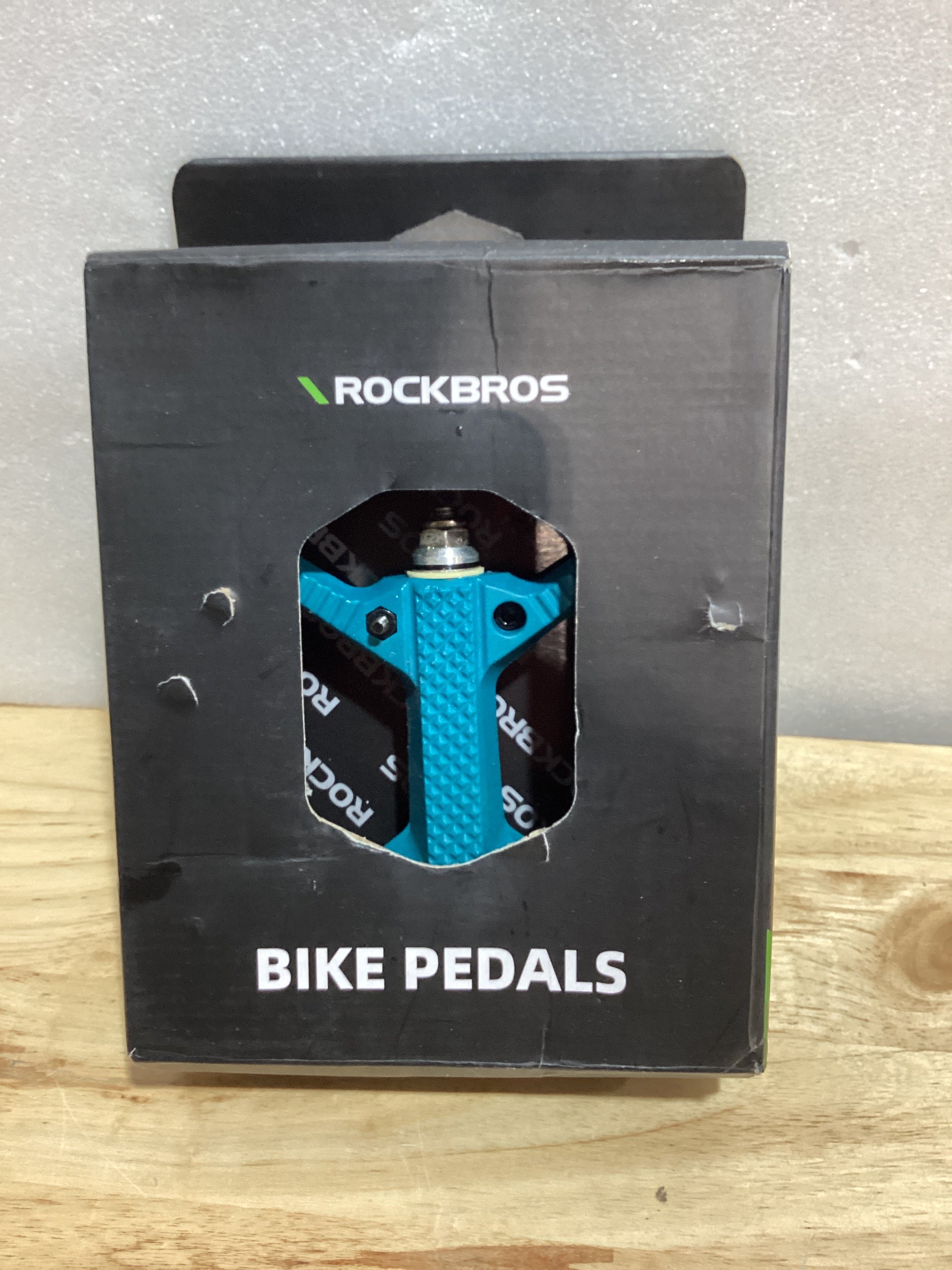 Pedales Planos para Bicicleta ROCKBROS — Fibra de Nylon, Para MTB, Ruta y BMX (Azul)