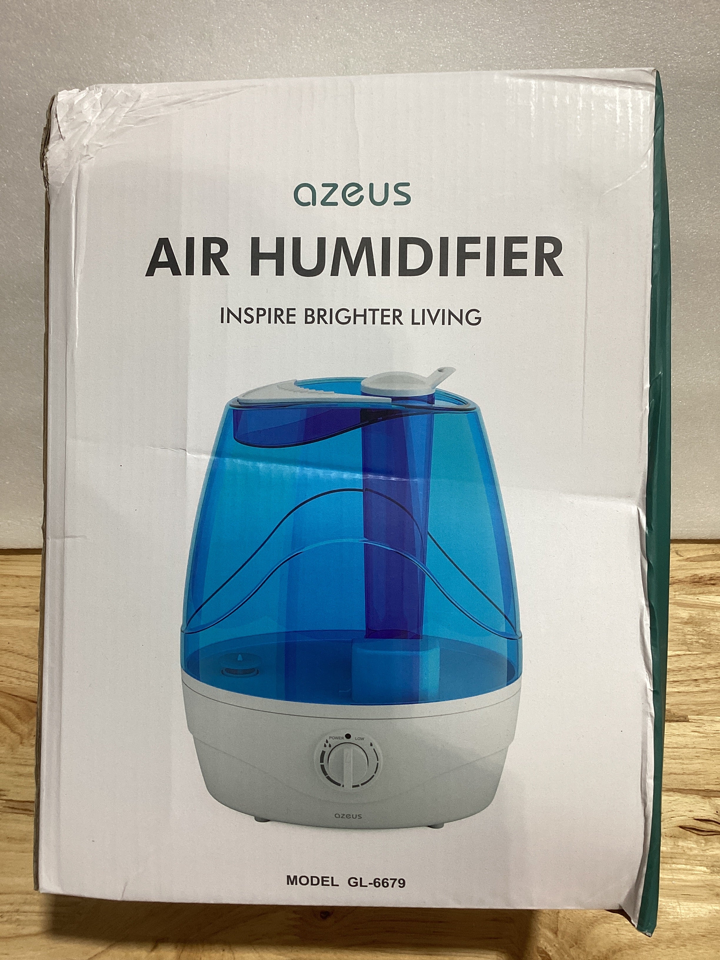 AZEUS Humidificadores para dormitorio, humidificadores ultrasónicos de niebla fría de 2.8 L para el hogar, guardería y plantas, humidificador de aire de llenado superior silencioso dura hasta 30 horas, apagado automático (sin BPA)