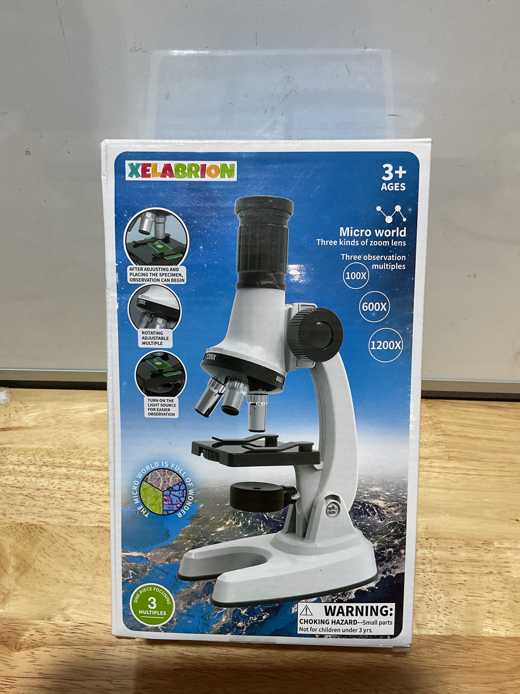 Kit de Microscopio para Niños 67 Piezas – Ciencia STEM 100X-1200X