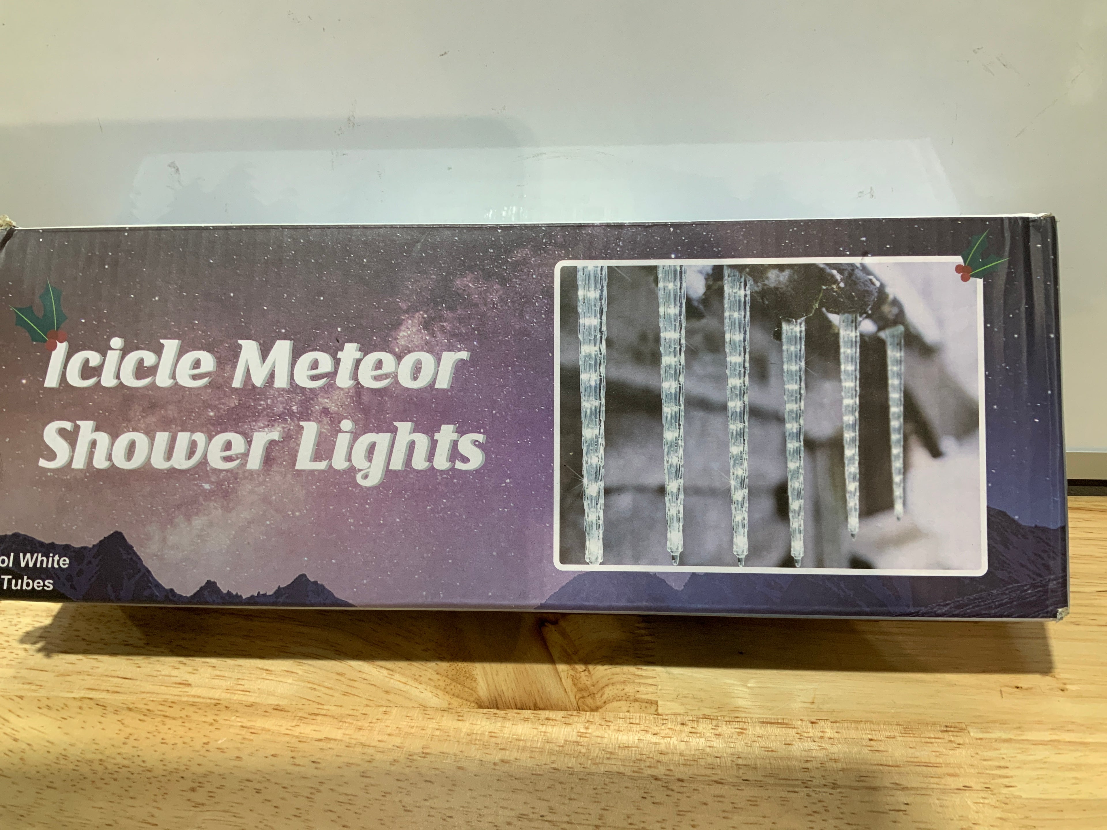 Kwaiffeo - Luces de lluvia de meteoros, para exteriores, 8 tubos de 12 pulgadas con 192 LED, efecto caída de nieve, carámbanos, cascada de luces para árbol de Navidad, decoración de Halloween, boda, fiesta