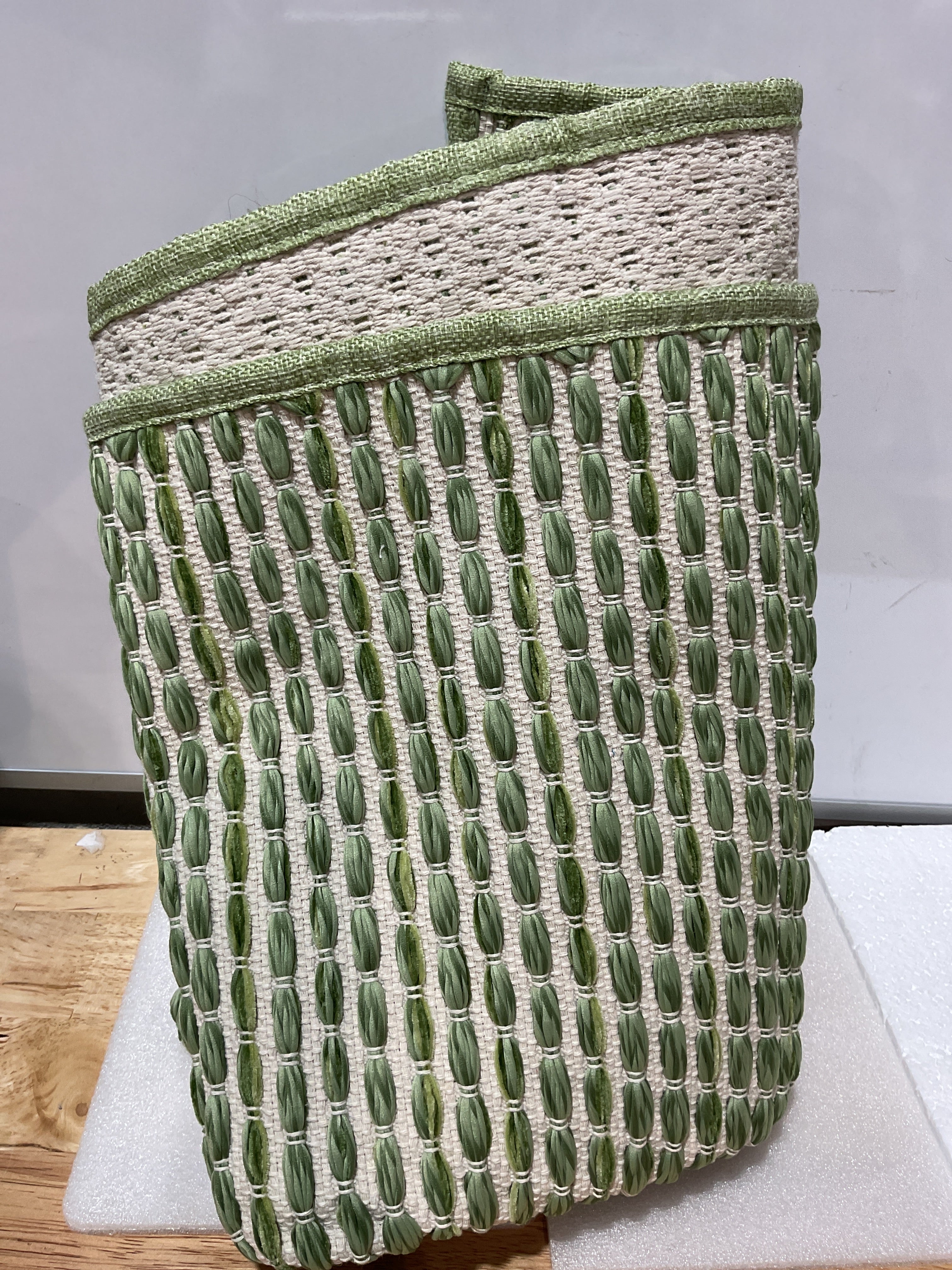 Alfombra Corredor Tejida AMOAMI Boho 2x6 – Antideslizante, Super Absorbente y Secado Rápido, Color Sage