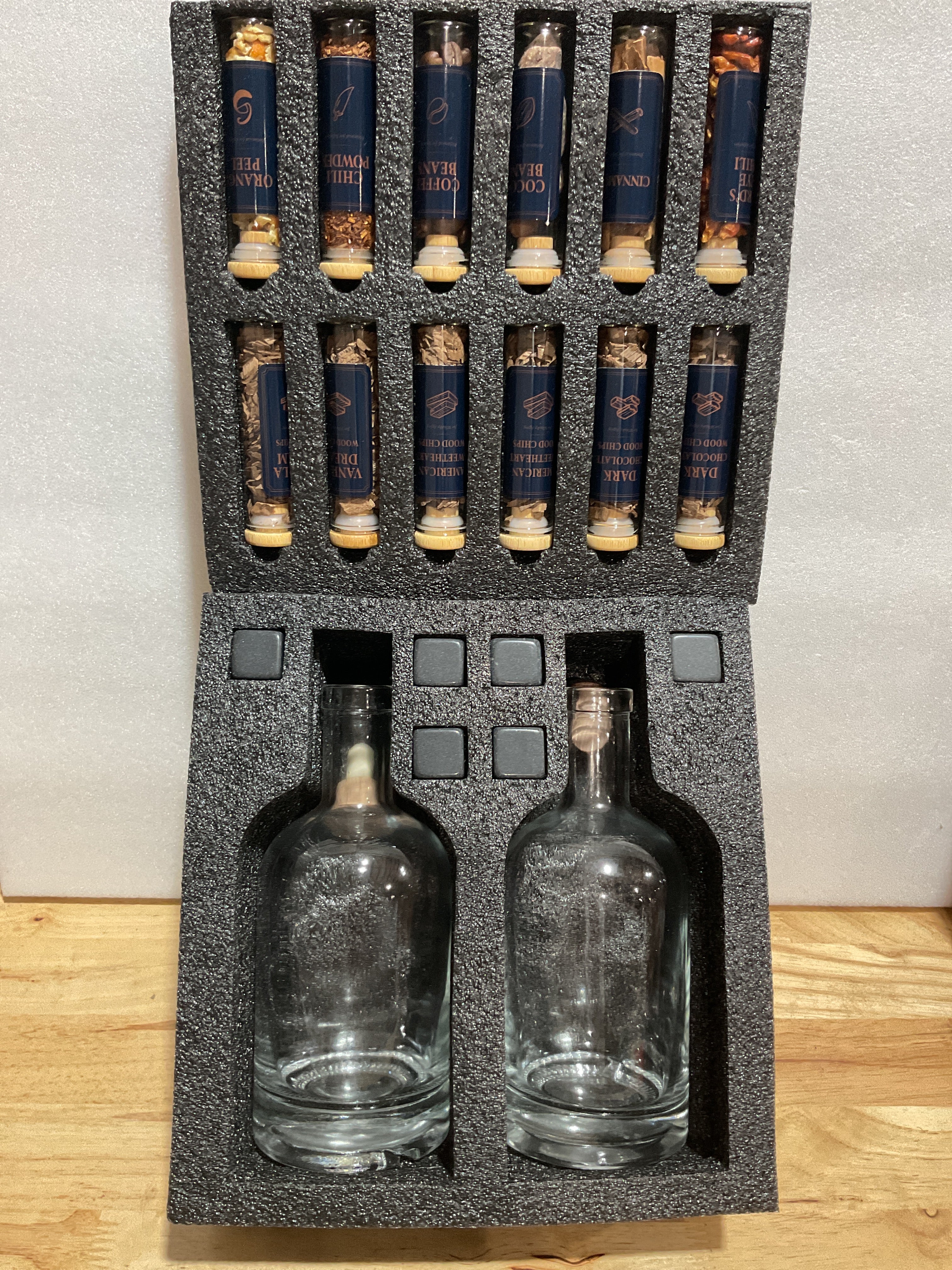 Kit DIY de Infusión de Whiskey con 12 Chips de Madera Natural y Botánicos | Lulada