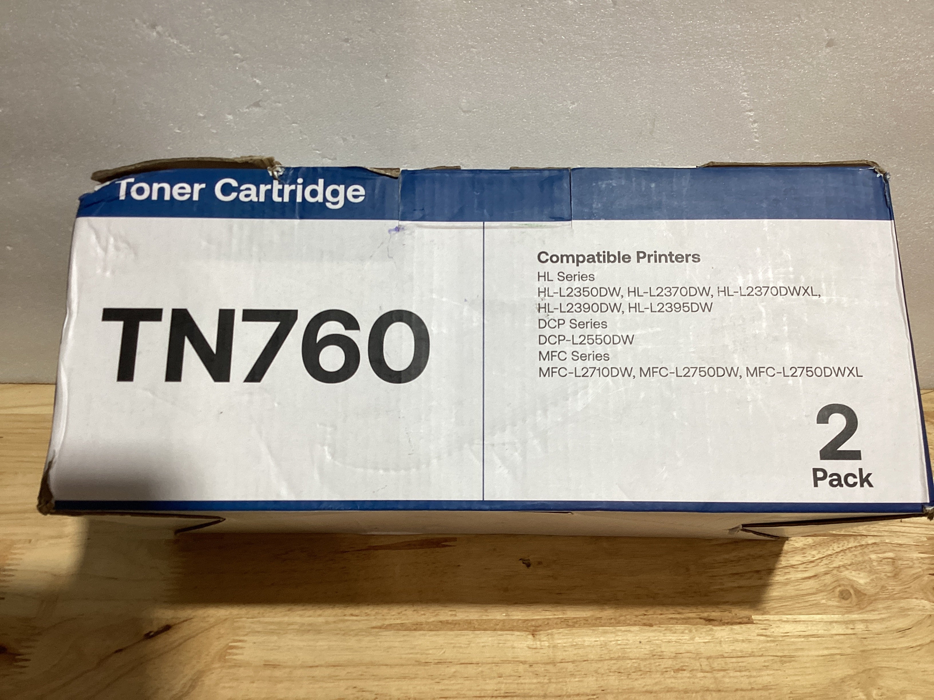 Cartucho de Tóner Negro TN-760 Compatible Brother – Paquete de 2 | MFC-L2710DW, MFC-L2750DW, HL-L2370DW y más
