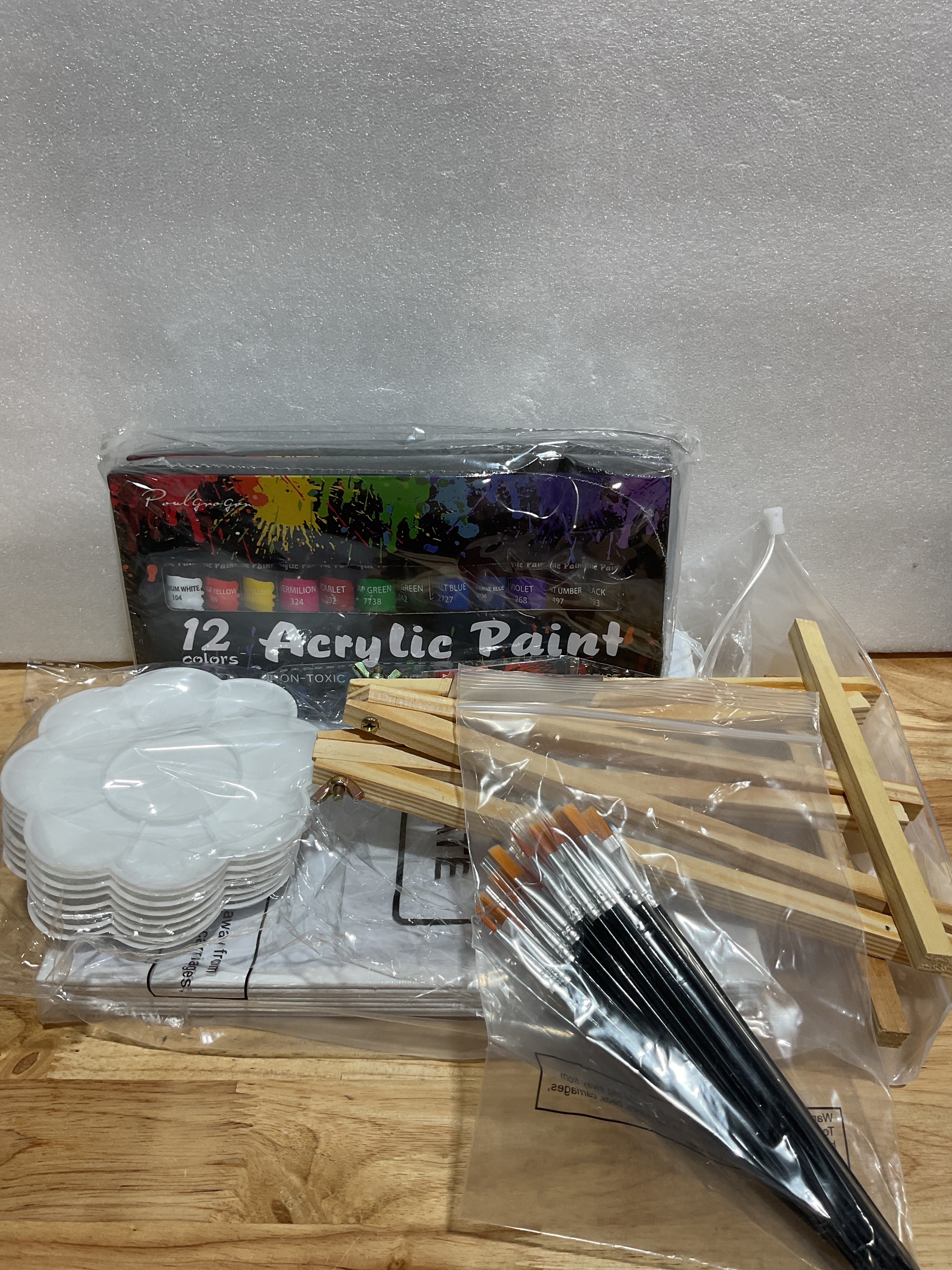 Kit de Pintura y Sip Valentine Cholemy 36 Piezas – Set Completo con Caballete y Pinceles