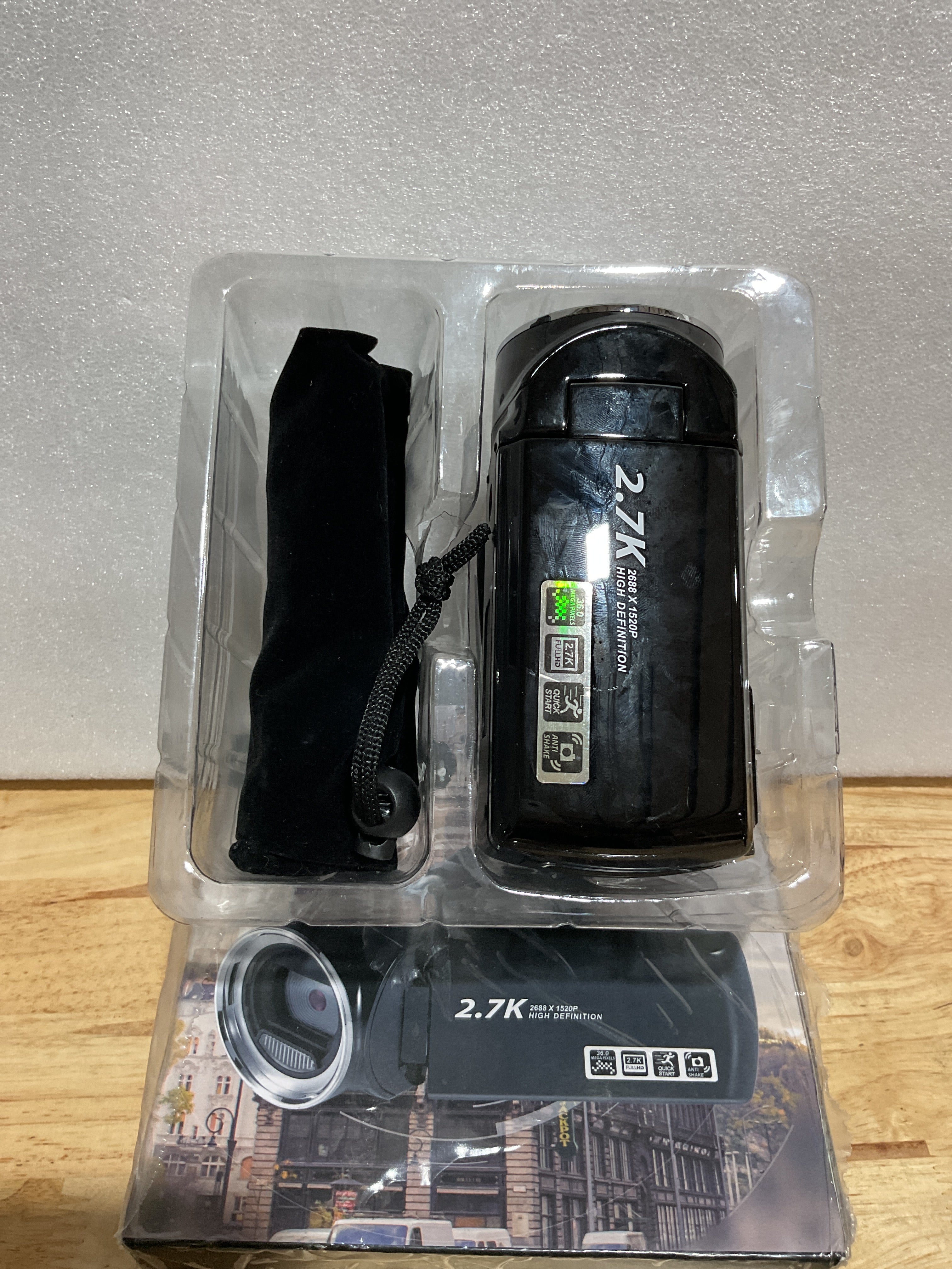 Cámara de Video para Niños Rawiemy 2.7K HD 36MP — Vlogging YouTube y TikTok, Zoom Digital 8X, Color Negro