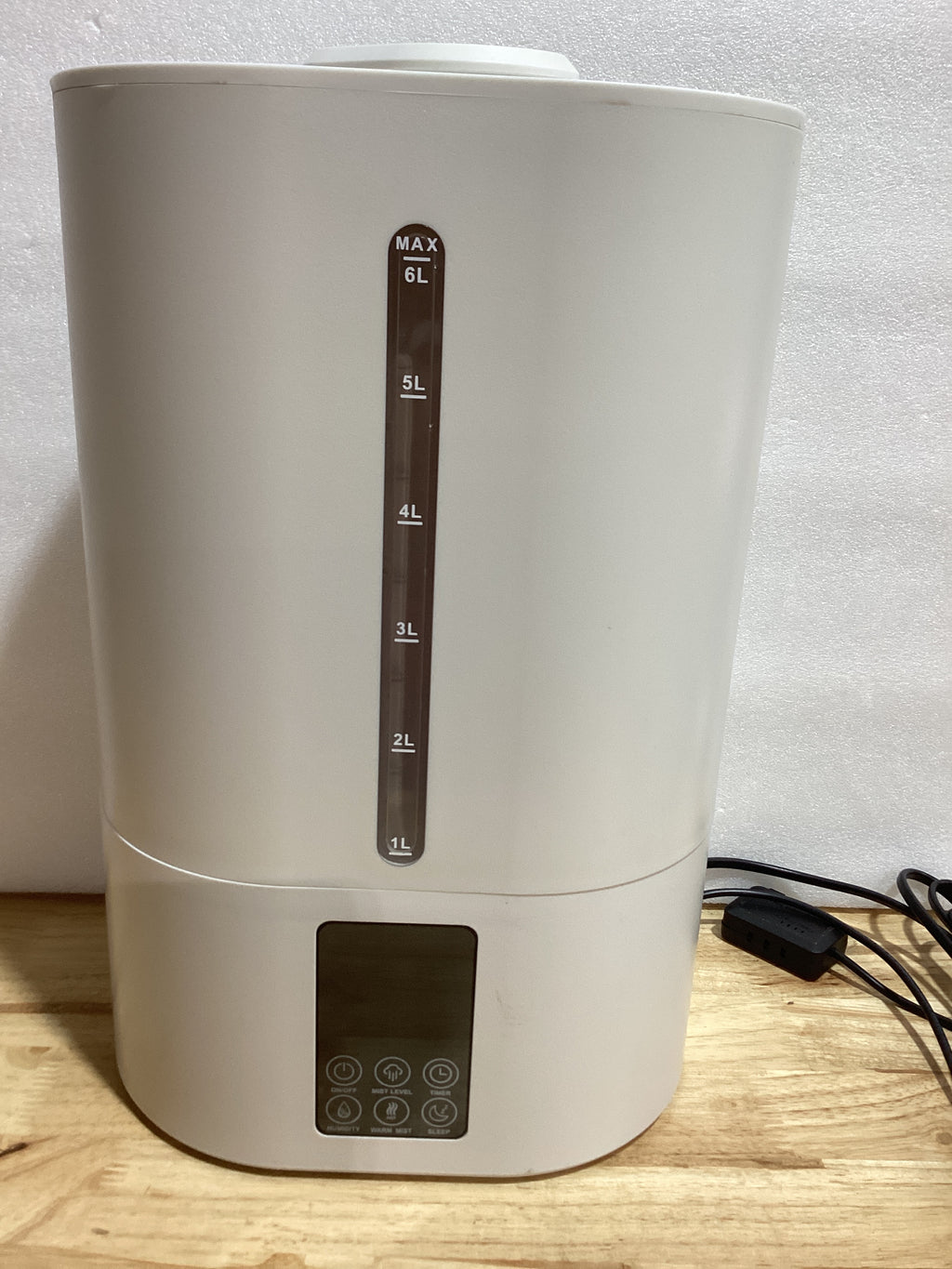 Humidificador 6L Frío y Caliente — Difusor de Aceites Esenciales, Boquilla 360°, Silencioso para Dormitorio, Bebé y Plantas, Blanco
