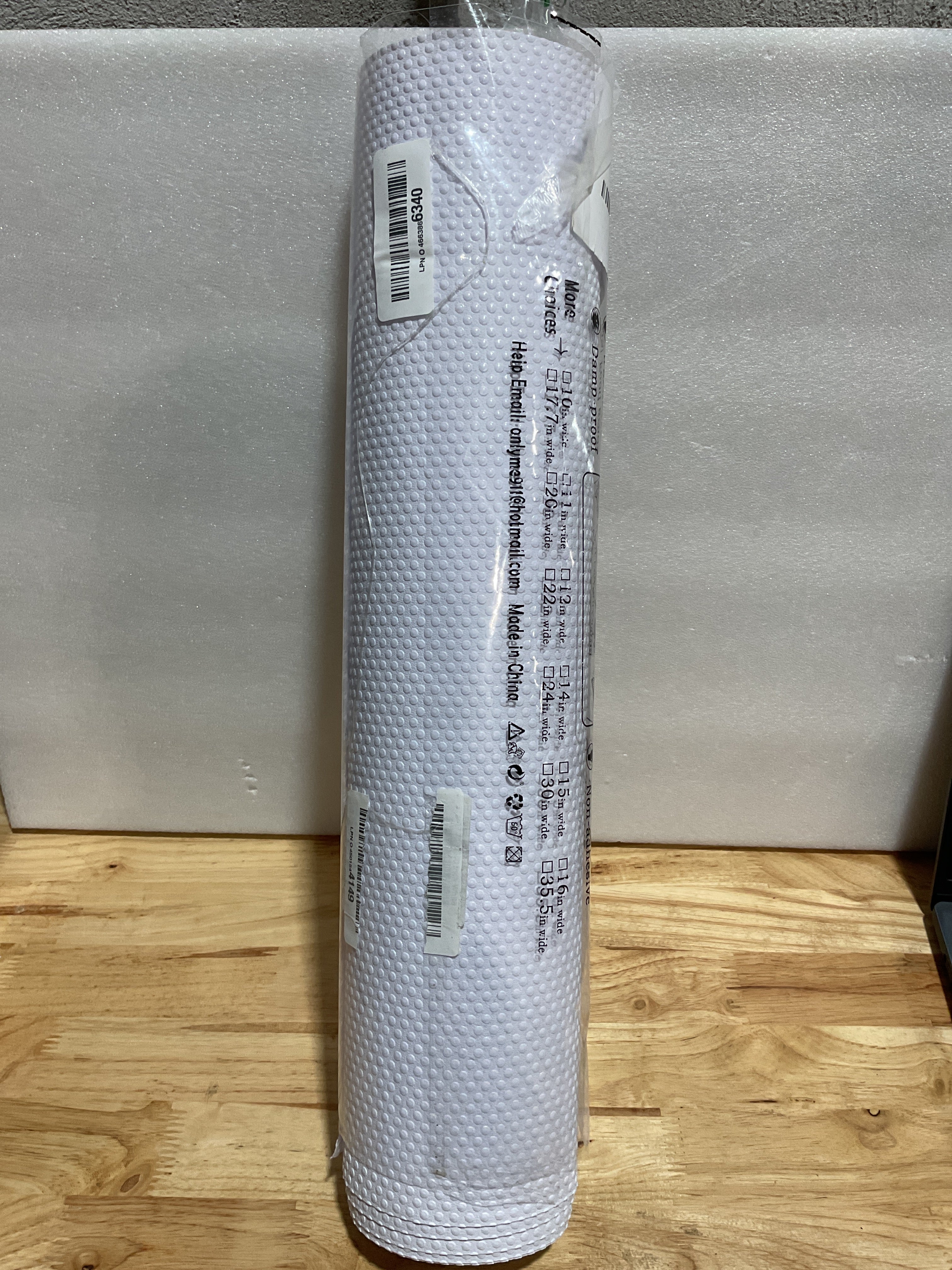 Forro de Repisas FLPMIX Blanco — Antiadherente, Impermeable y Lavable, 17.7" x 300 Pulgadas para Cocina y Despensa