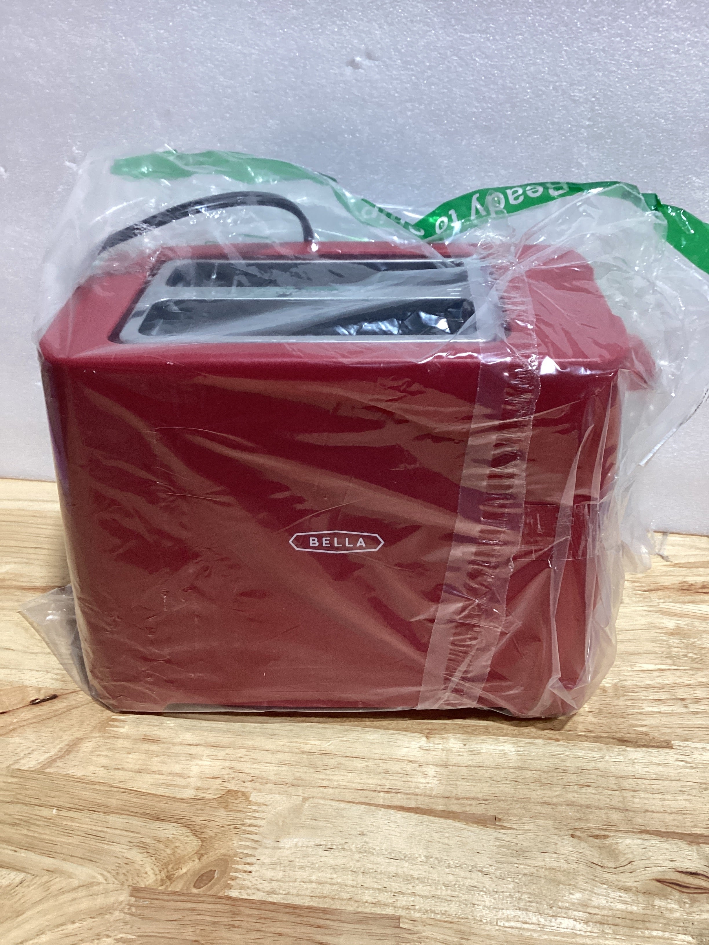 BELLA – Tostadora 2 Rebanadas Roja | Apagado Automático | Ranuras Extra Anchas | Funciones Descongelar y Recalentar