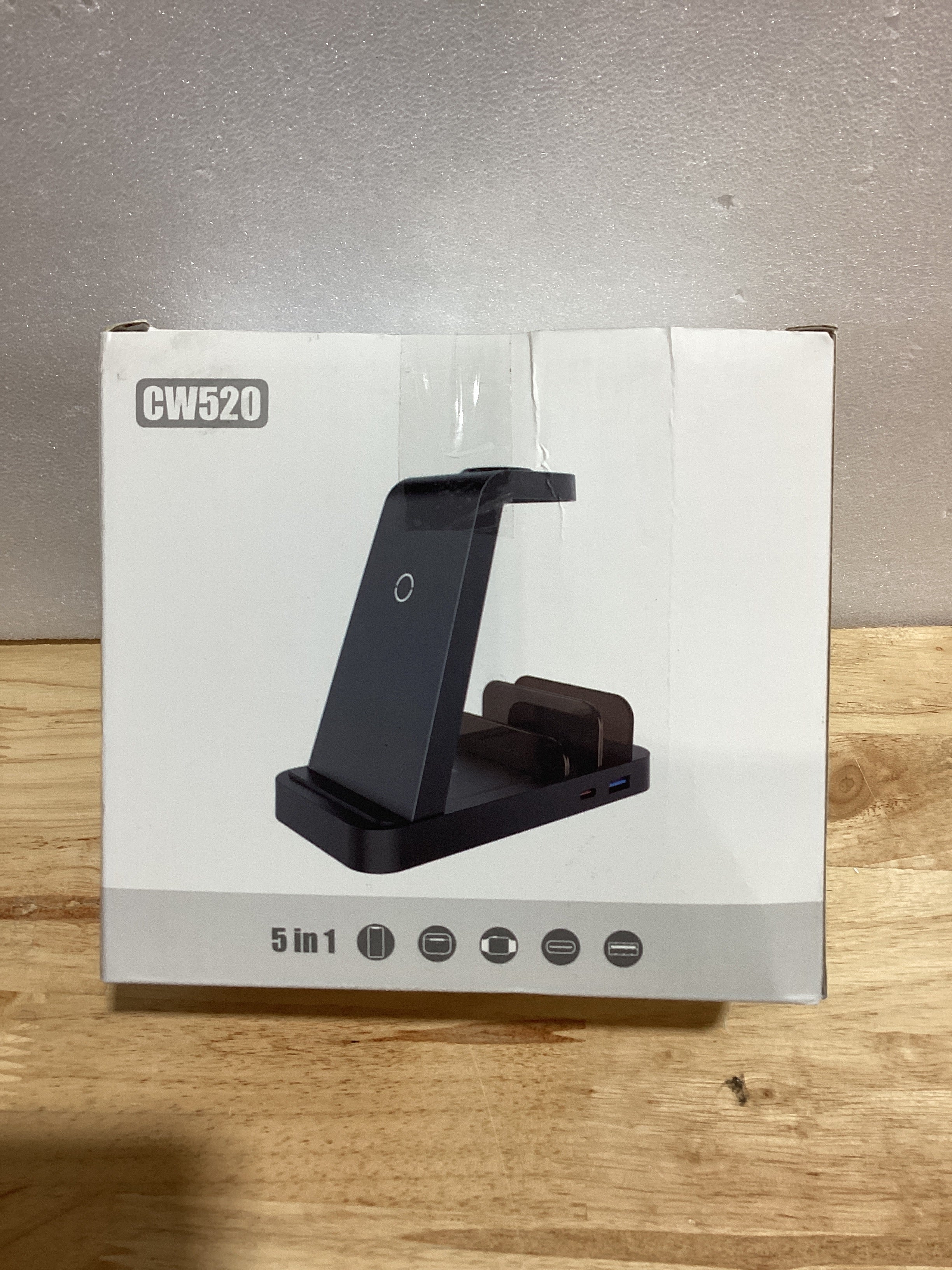 Estación de Carga Inalámbrica 5 en 1 para iPhone, Apple Watch y AirPods – Carga Rápida Compatible con iPhone 17, 16, 15, 14, 13, 12 Pro Max