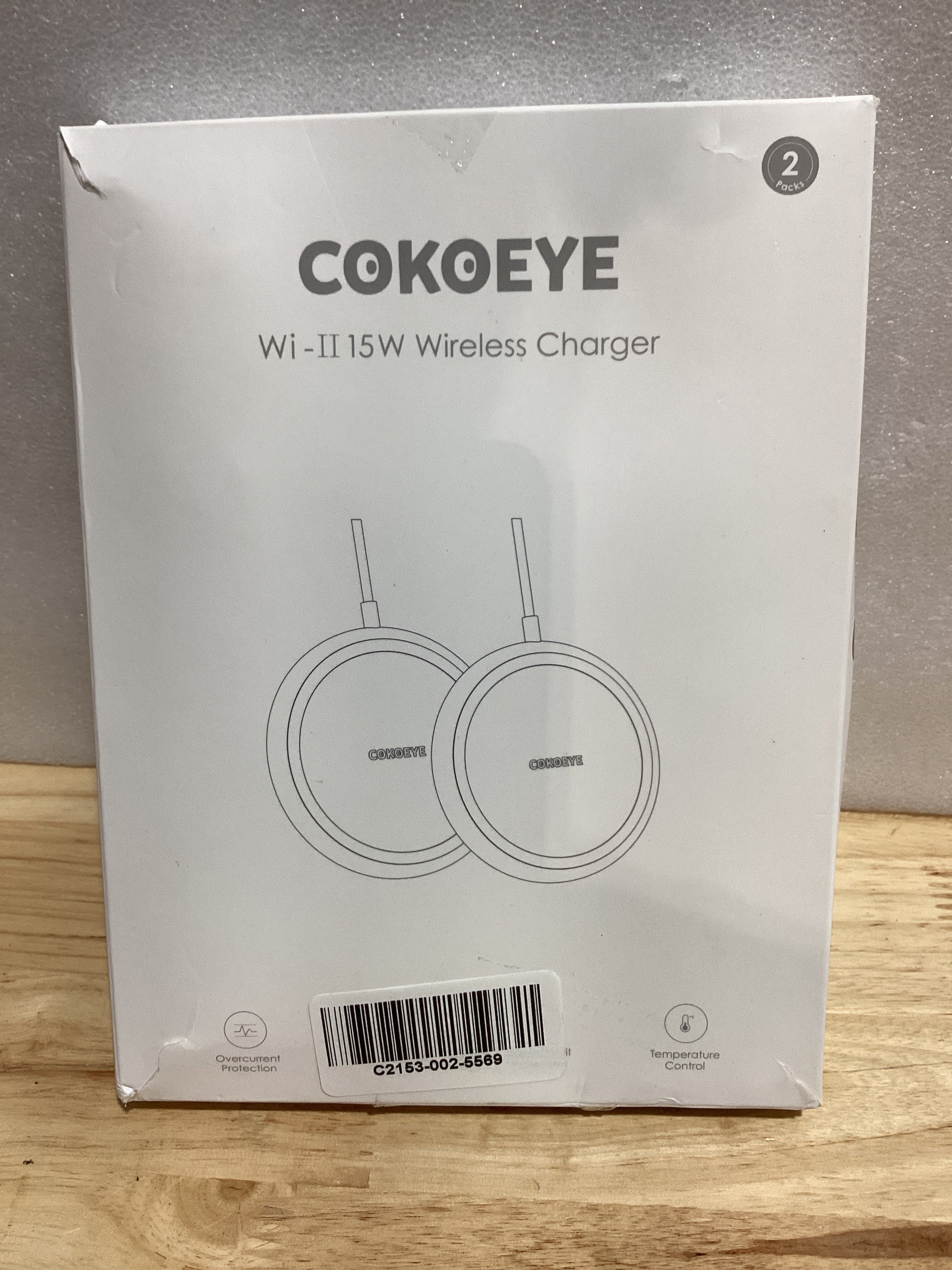 COKOEYE Cargador inalámbrico magnético, paquete de 2 unidades para iPhone, cargador inalámbrico máximo rápido para adaptador de teléfono Magsafe para iPhone 16/16 Plus/16 Pro/16 Pro Max/15/15 Pro/15