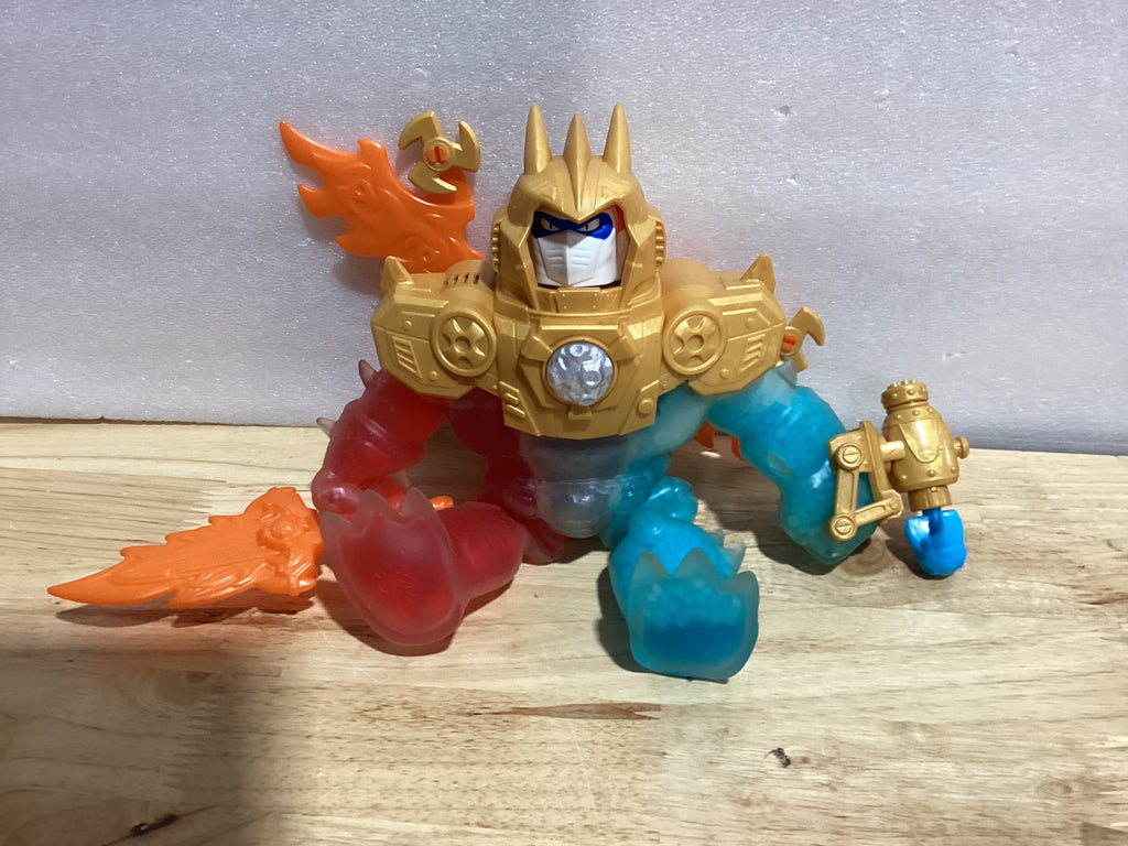 Heroes of Goo Jit Zu Goo-Tron Supreme — 3 Héroes en 1, Relleno de Goo, 35+ Frases, Luces y Ataque Triple