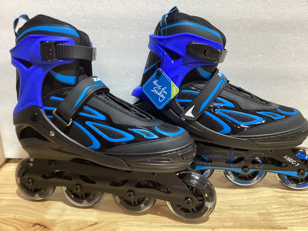 ⚠️ Talla XL – 2PM SPORTS Patines en Línea Vinal con Ruedas Iluminadas – Para Principiantes, Niños y Adultos, Color Azul
