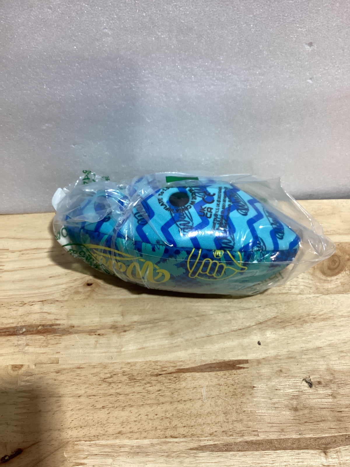 Balón de Fútbol Americano Mini WAHU — 100% Impermeable, 16.5 cm, Azul/Teal, para Playa y Piscina