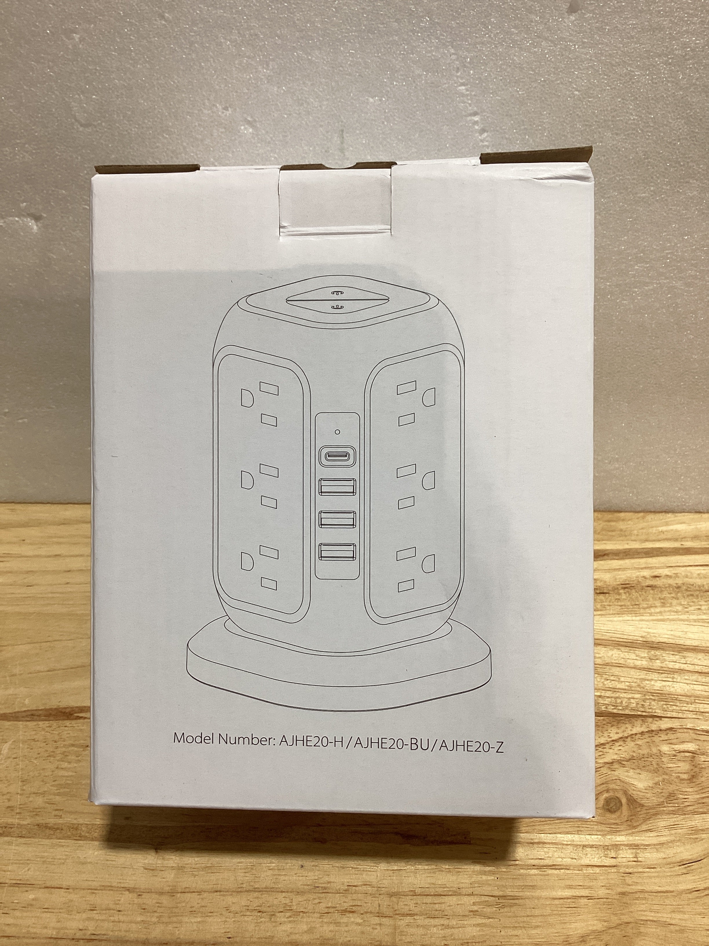 AiJoy Regleta de alimentación con cable de 16.4 pies y regleta de alimentación con puertos USB C, estación de carga USB con protección contra sobrecarga, sala de estar, oficina, dormitorio