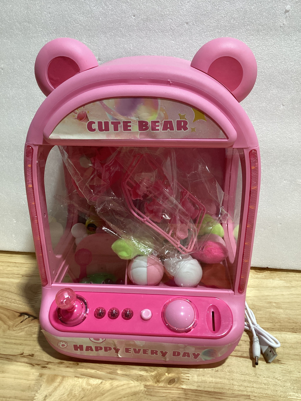 Skirfy Máquina de Garra Mini para Niñas – Juguete Unicornio con Dispensador de Dulces y Squishys, Edad 6-12
