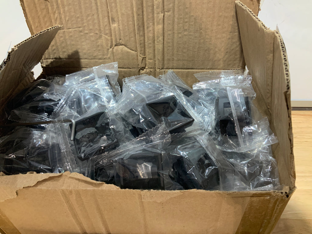 Iron Baluster Shoes Stair Balusters Stair Flat Shoe with Screw for 1/2" Square Balusters,Copper Baluster Wrought Iron Spindles Shoes Metal Spindle Railing Staircase Balusters, Satin Black (60 Pcs)
