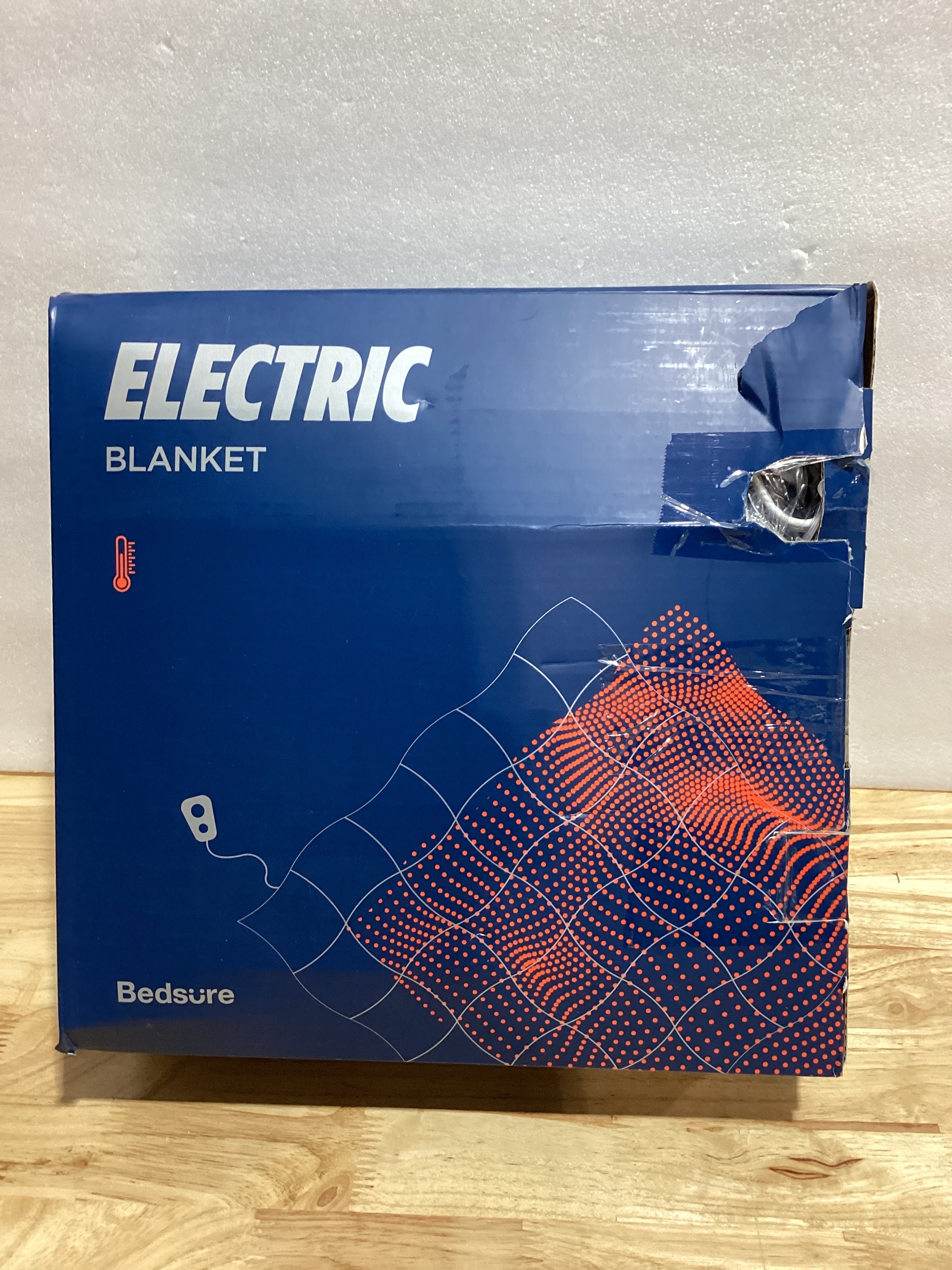 Cobija Eléctrica Bedsure 50x60" — Franela Suave, 6 Niveles de Calor, 4 Temporizadores, Azul Pageant