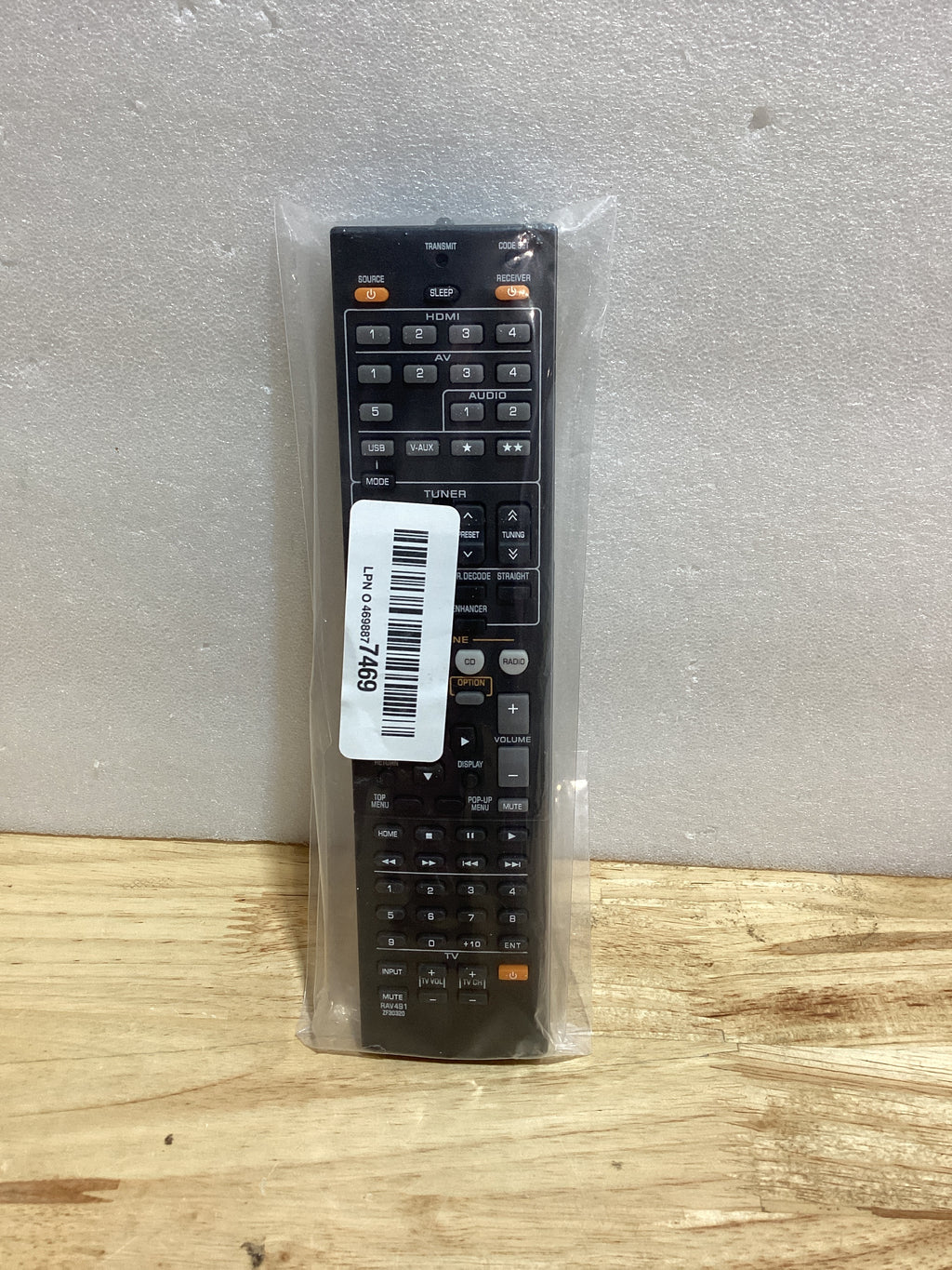 Control Remoto de Repuesto para Receptor AV Yamaha RX-V765, RX-V665, HTR-3067, HTR-5064, YHT-4910U, RX-V377, YHT-595BL