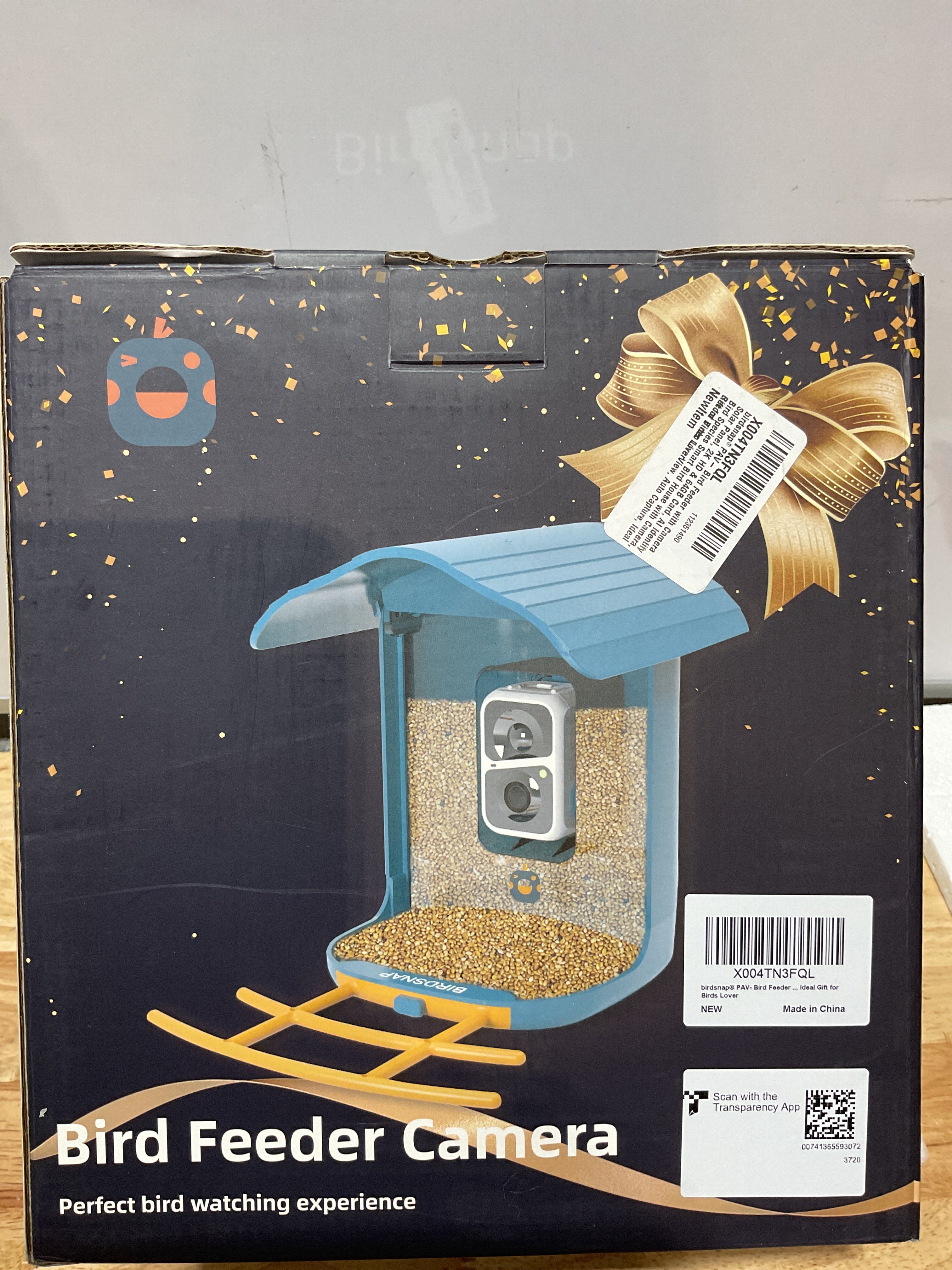 Comedero para Pájaros birdsnap® con Cámara 2K HD, Panel Solar e IA – Tarjeta 64GB Incluida