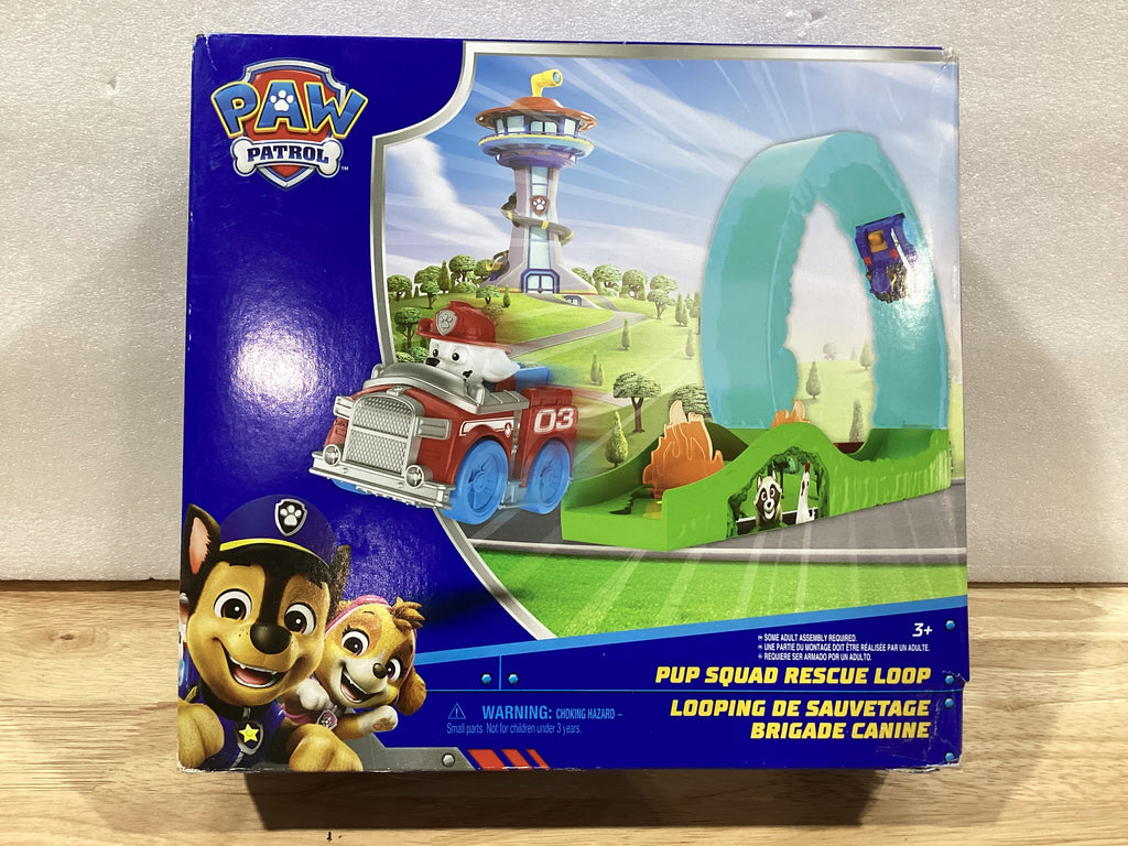 PAW Patrol Pup Squad Rescue Loop — Pista con Chase, Marshall y Lanzador de Autos