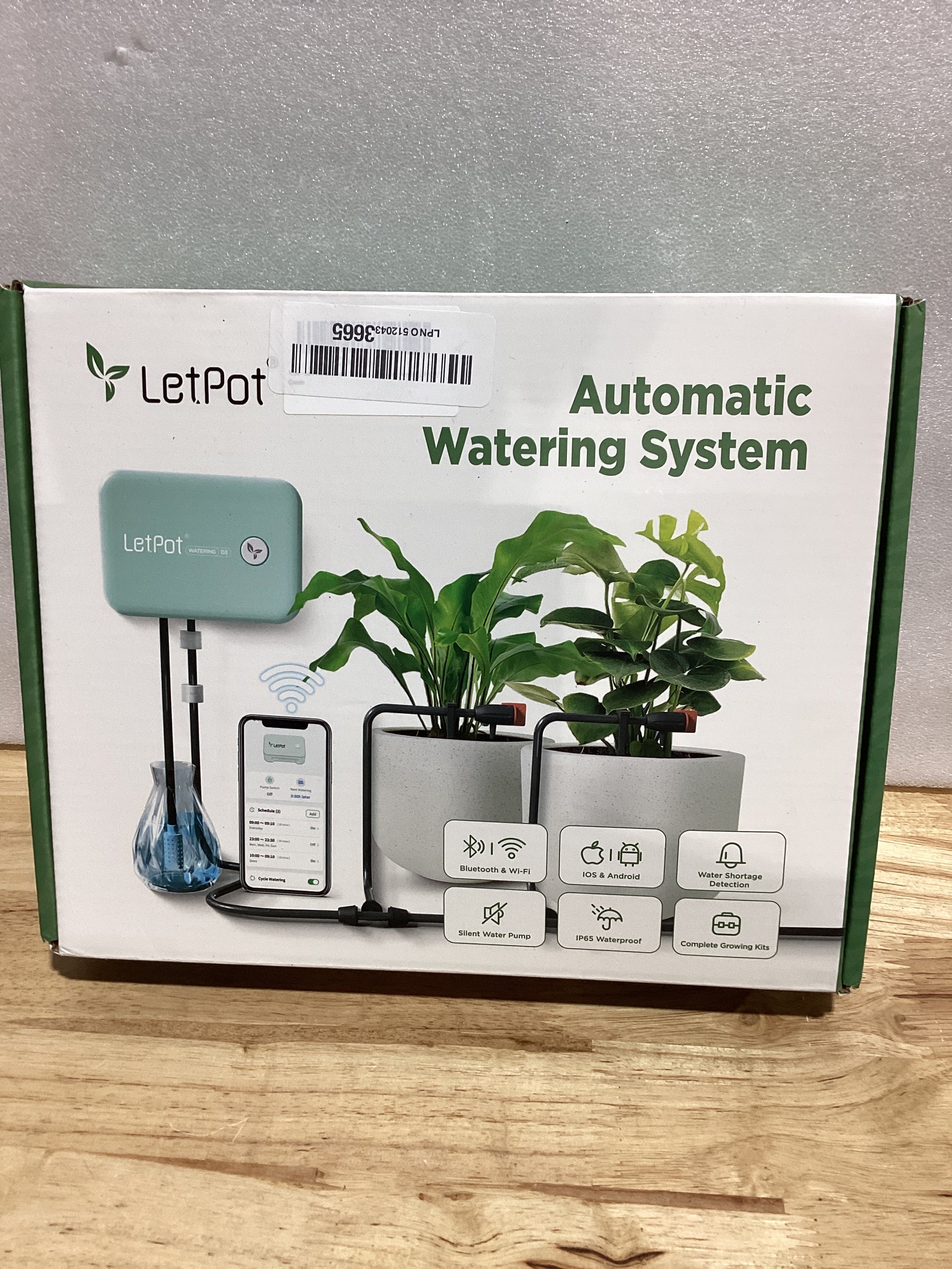 Sistema de Riego Automático LetPot – WiFi + App, Goteo Inteligente para Plantas