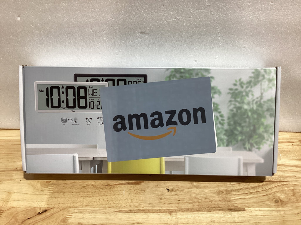 Reloj de Pared Digital WallarGe 14.5" — Números Grandes, Temperatura, Fecha y Ajuste Automático DST