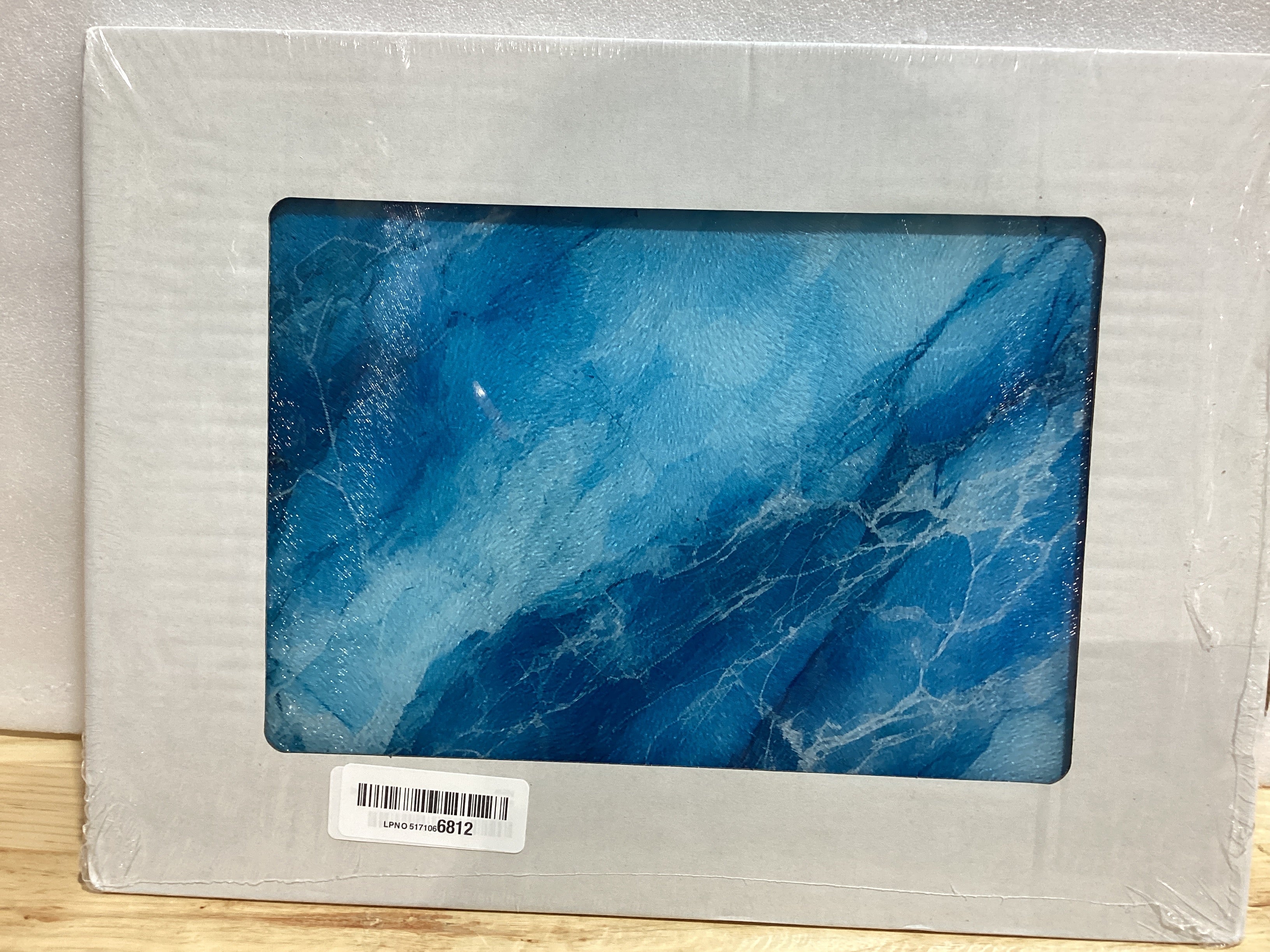 Tabla de Cortar de Vidrio Blue Marble — Diseño Mármol Océano, Decorativa, Regalo para Ella
