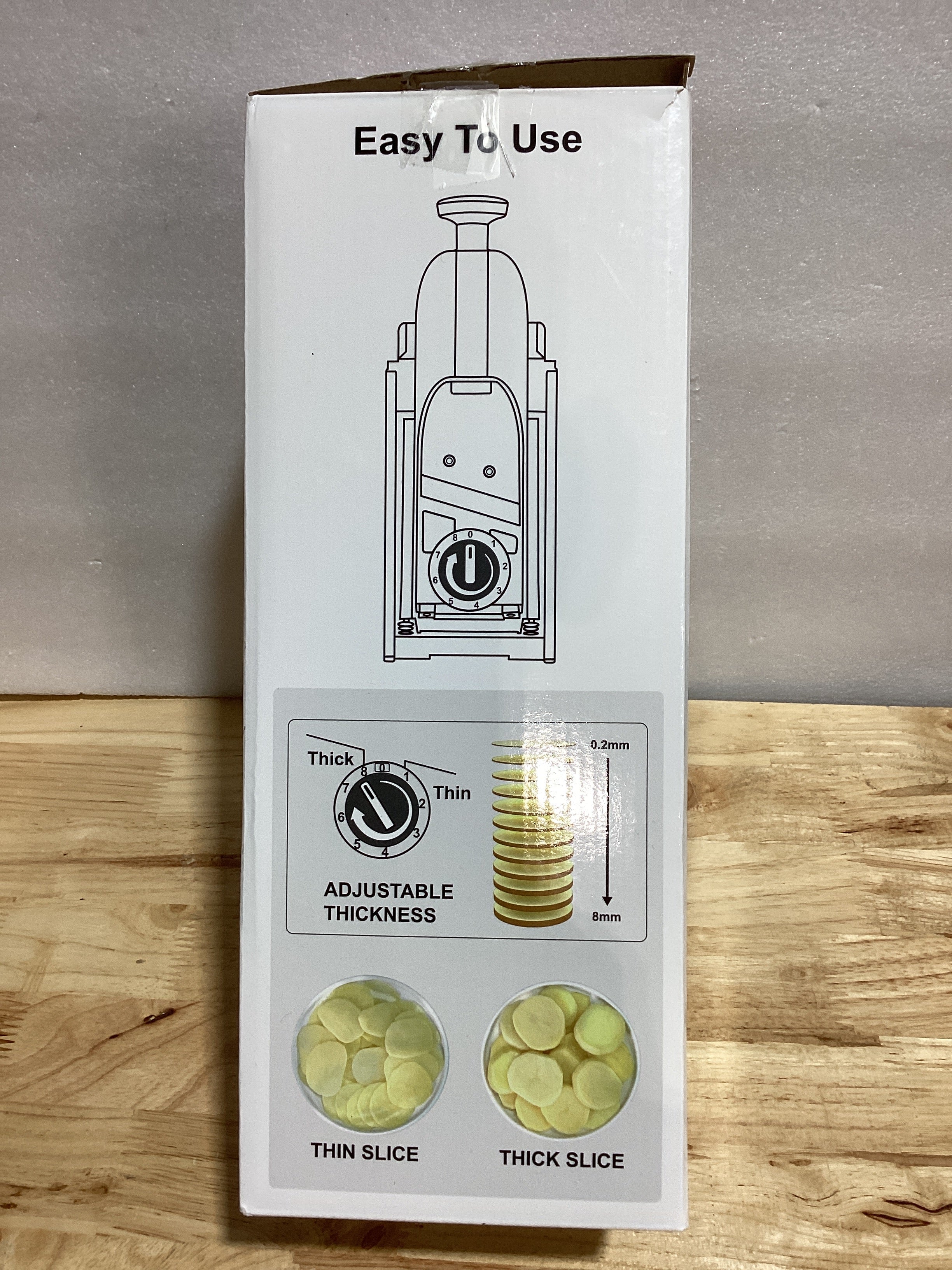 Mandolina de Cocina Profesional ONCE FOR ALL — Cortadora de Verduras Segura, Grosor Ajustable 0.1-8mm, Verde