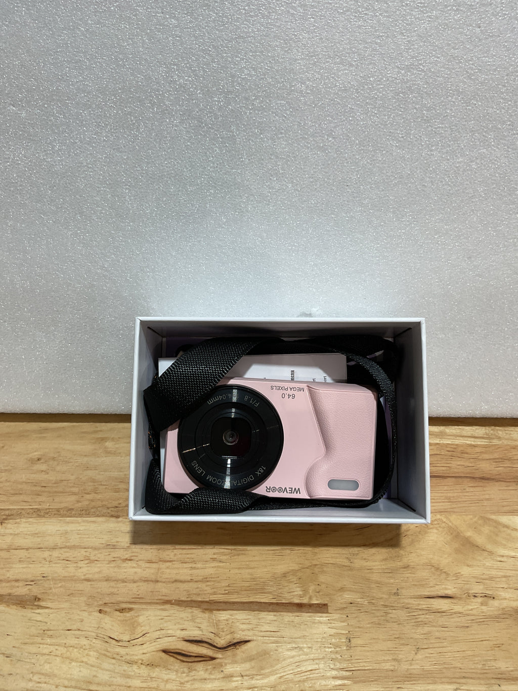 Cámara Digital Wevoor 4K 64MP con Doble Lente y Zoom 18X – Autofocus, Batería 2000mAh para Vlogging, YouTube y Viajes (Rosa)