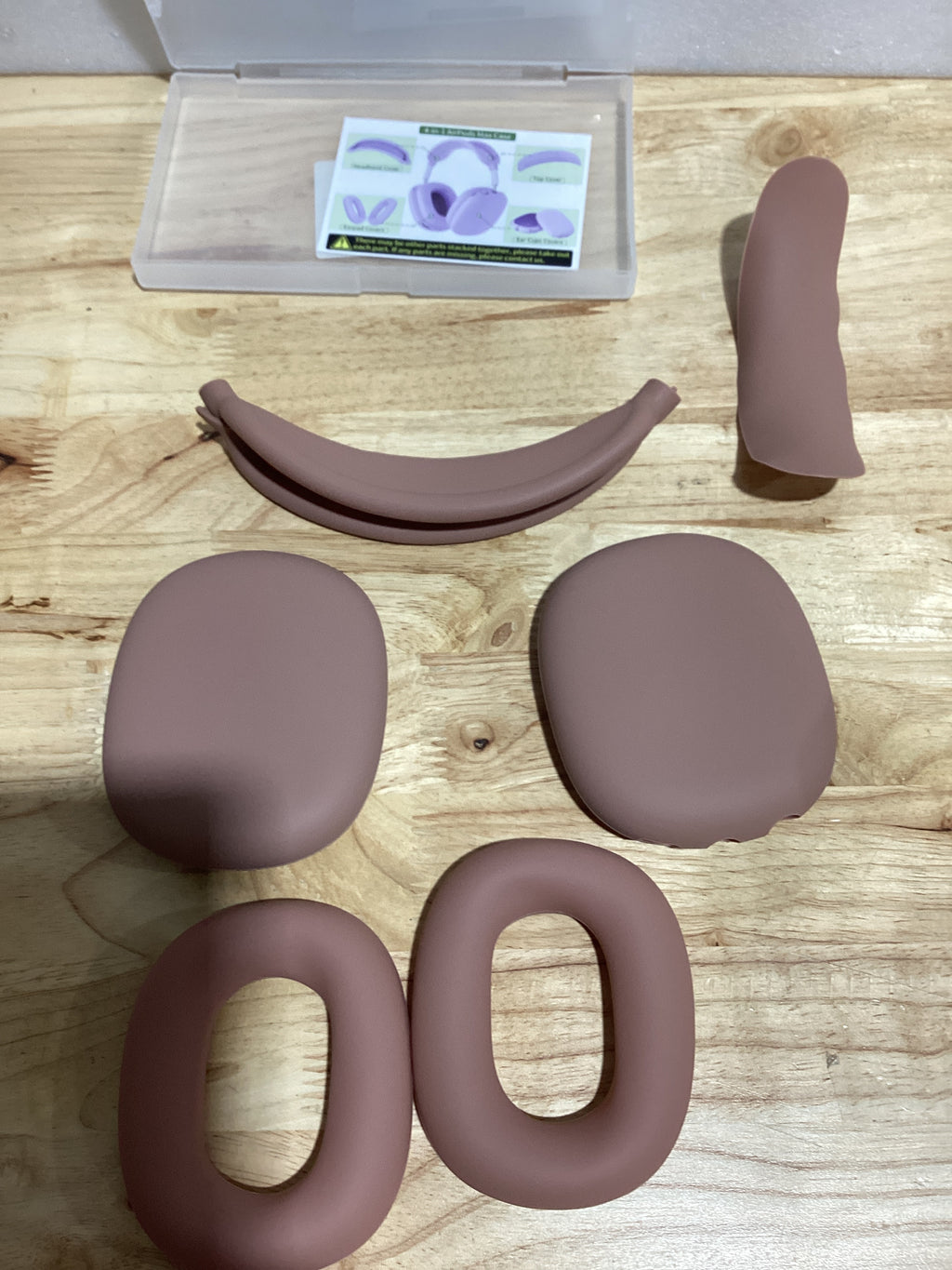 [4 en 1] Funda de silicona para AirPods Max USB-C (2024), funda protectora antiarañazos y resistente al sudor para almohadillas, auriculares y diadema. Accesorios de silicona para auriculares AirPods Max (Dune).