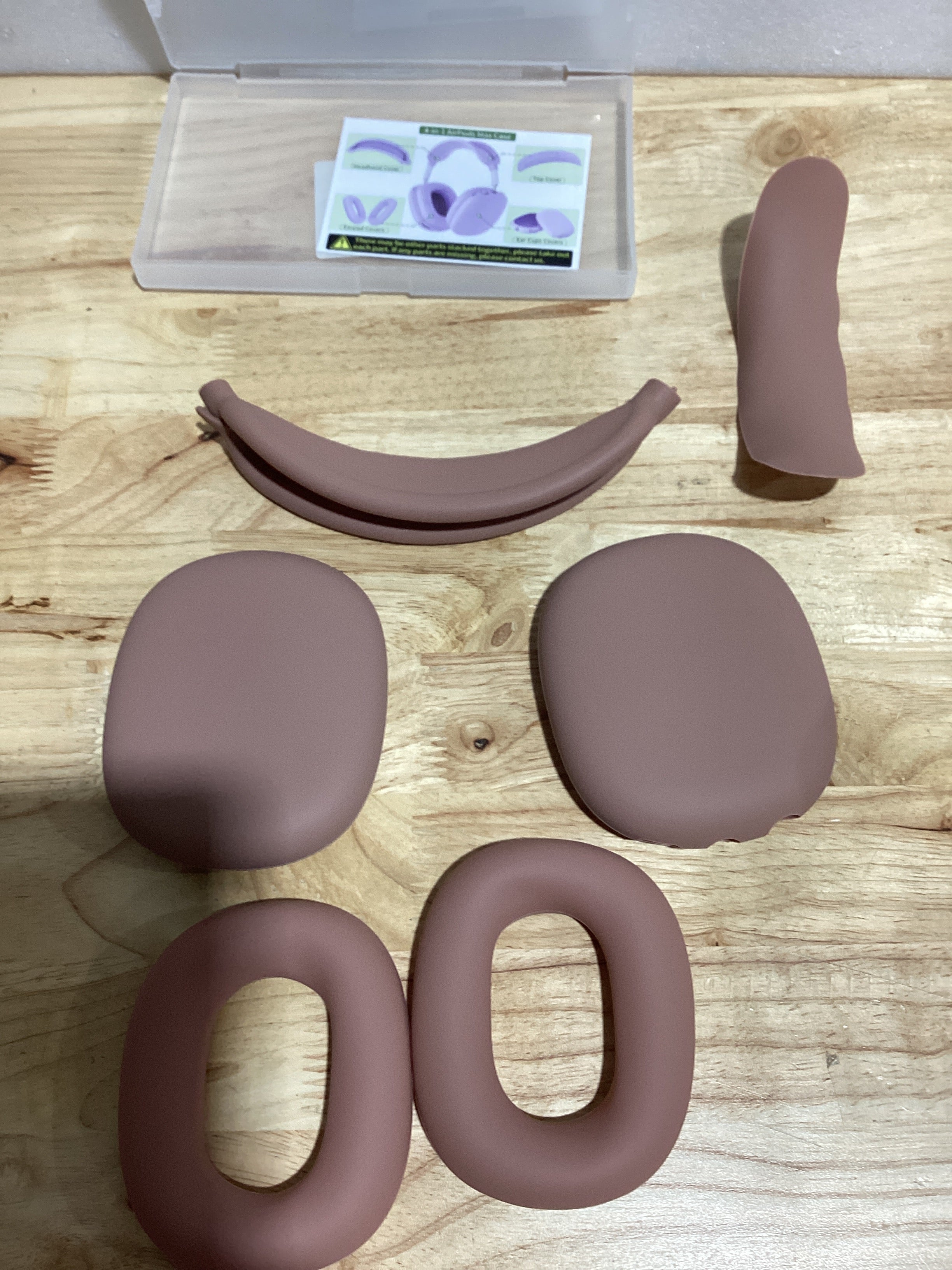 [4 en 1] Funda de silicona para AirPods Max USB-C (2024), funda protectora antiarañazos y resistente al sudor para almohadillas, auriculares y diadema. Accesorios de silicona para auriculares AirPods Max (Dune).