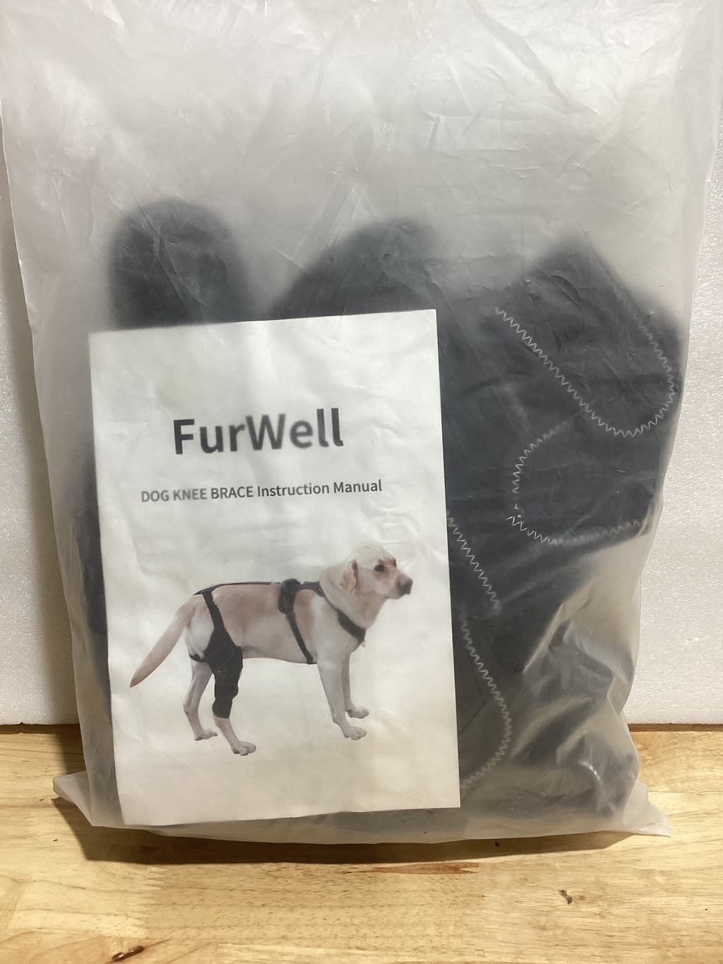 FurWell Rodillera para Perros Talla L (Izquierda) – Soporte Ajustable para Recuperación ACL/CCL, Post-Cirugía, Incluye Arnés Pectoral