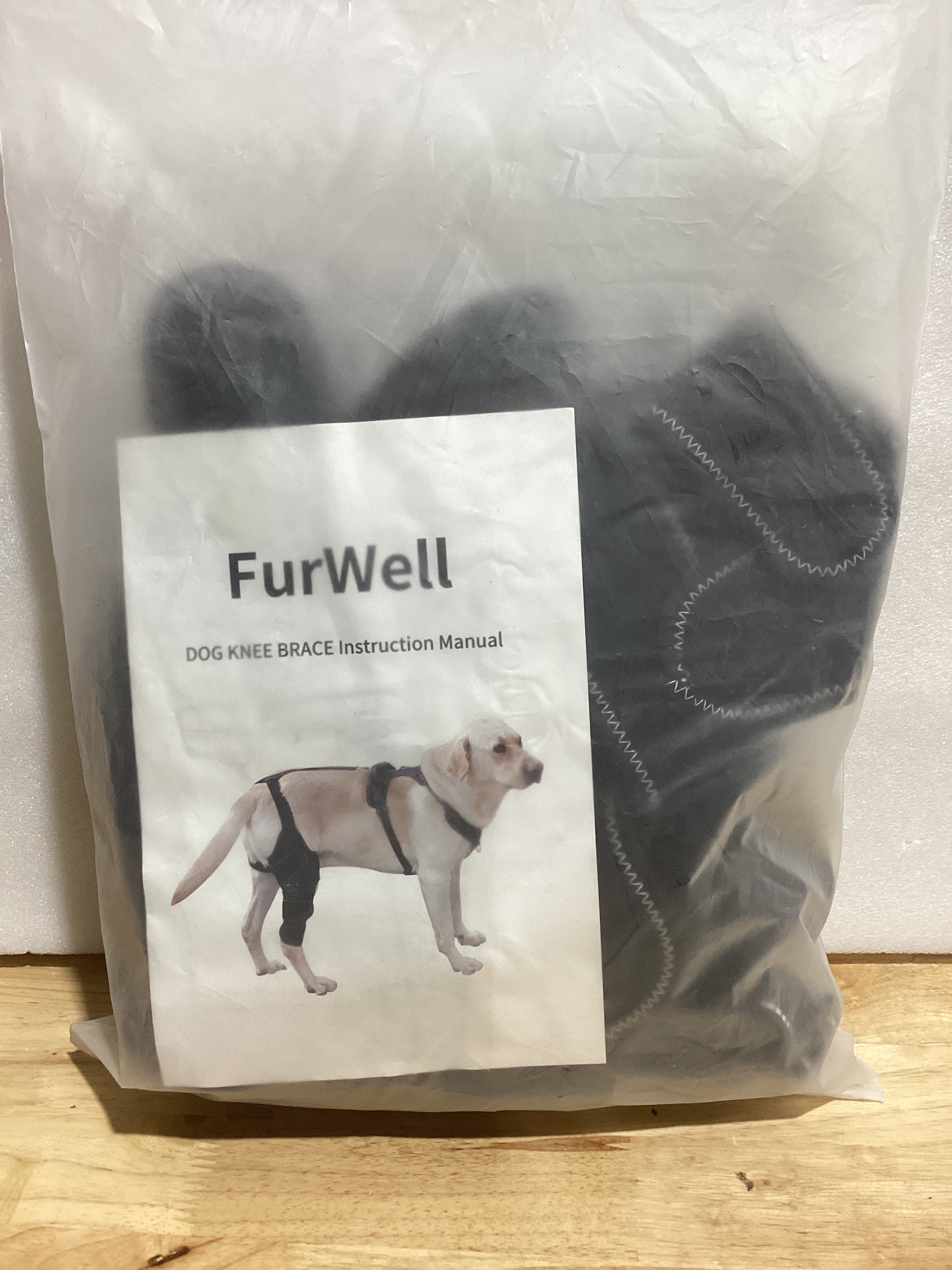 FurWell Rodillera para Perros Talla L (Izquierda) – Soporte Ajustable para Recuperación ACL/CCL, Post-Cirugía, Incluye Arnés Pectoral