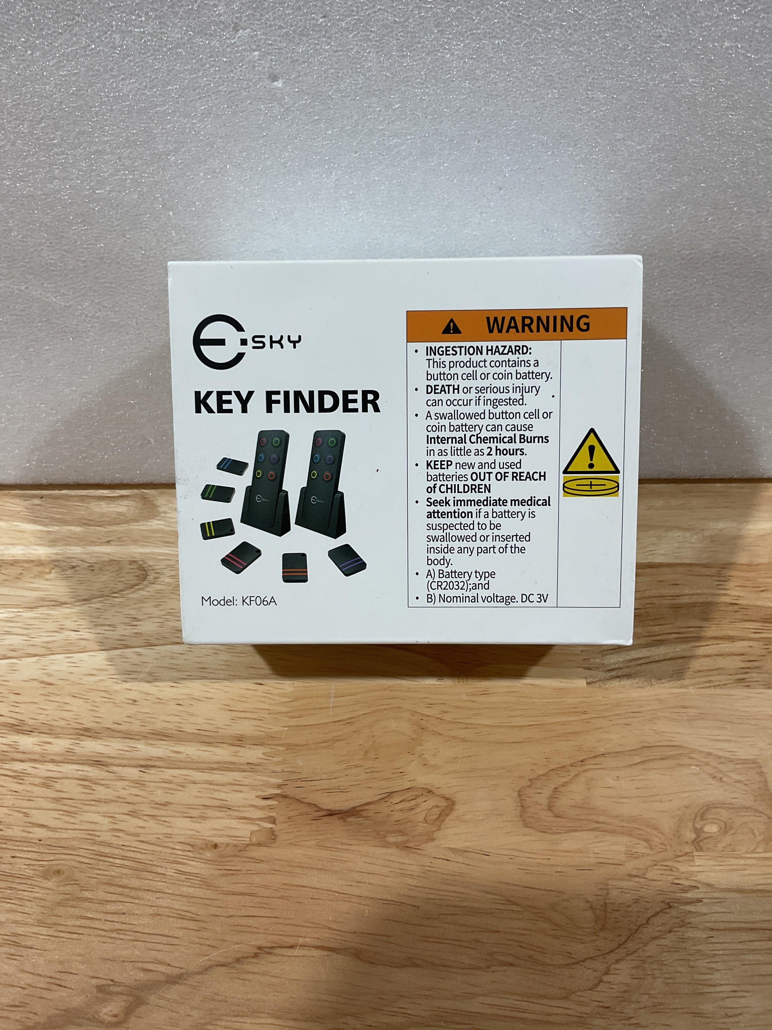 Localizador de Llaves Esky 85dB – 2 Transmisores y 6 Receptores Delgados, Alcance 30m, Tecnología RF sin App
