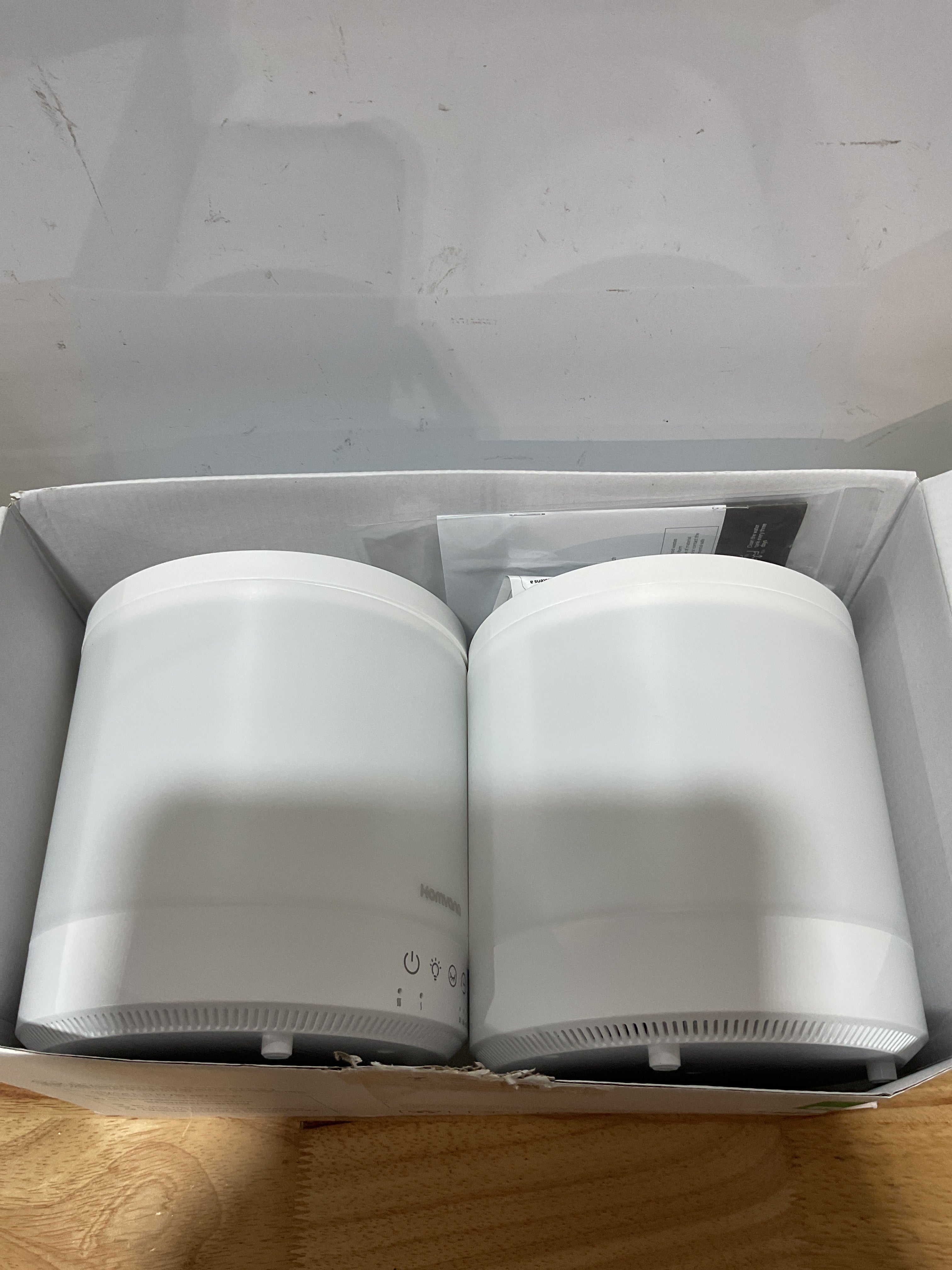 Humidificador Homvana 1.5L Ultrasónico — Pack x2 con Difusor de Aceites y 7 Luces LED