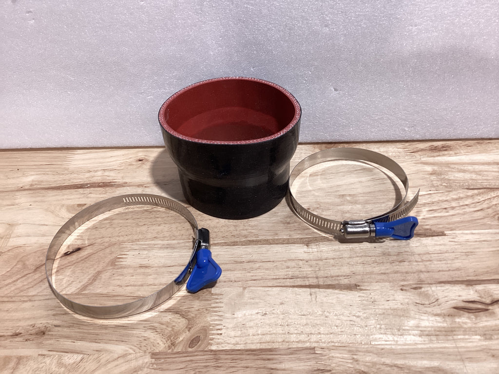 Acoplador reductor recto de silicona para manguera de 3 pulgadas a 3.5 pulgadas, 4 capas con abrazadera de perno en T de acero inoxidable para turbo/intercooler/tuberías de admisión