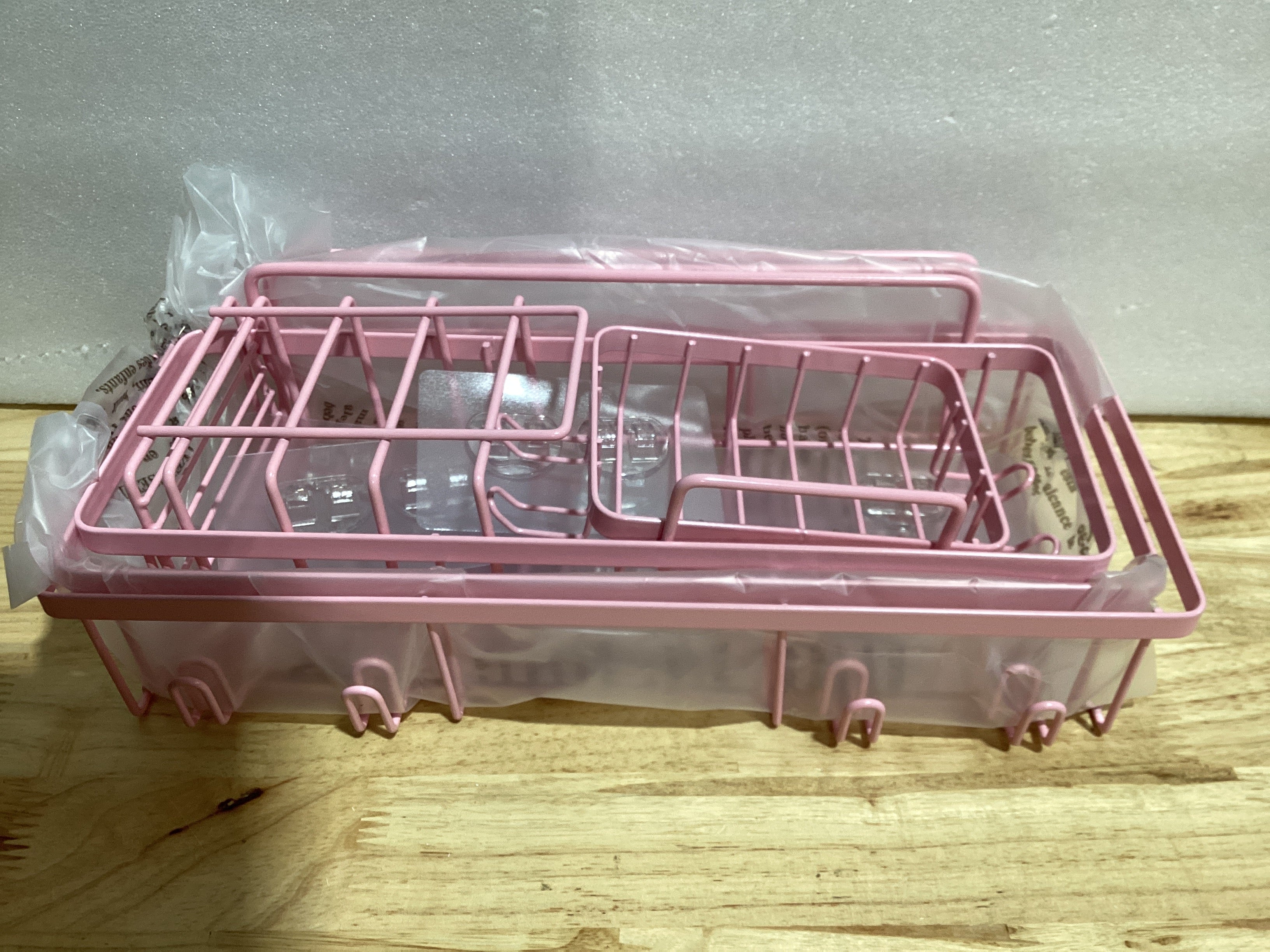 Organizador de Ducha Liuoud | Pack 5 | Acero Inoxidable Antioxidante | Adhesivo | Rosa | Baño y Ducha