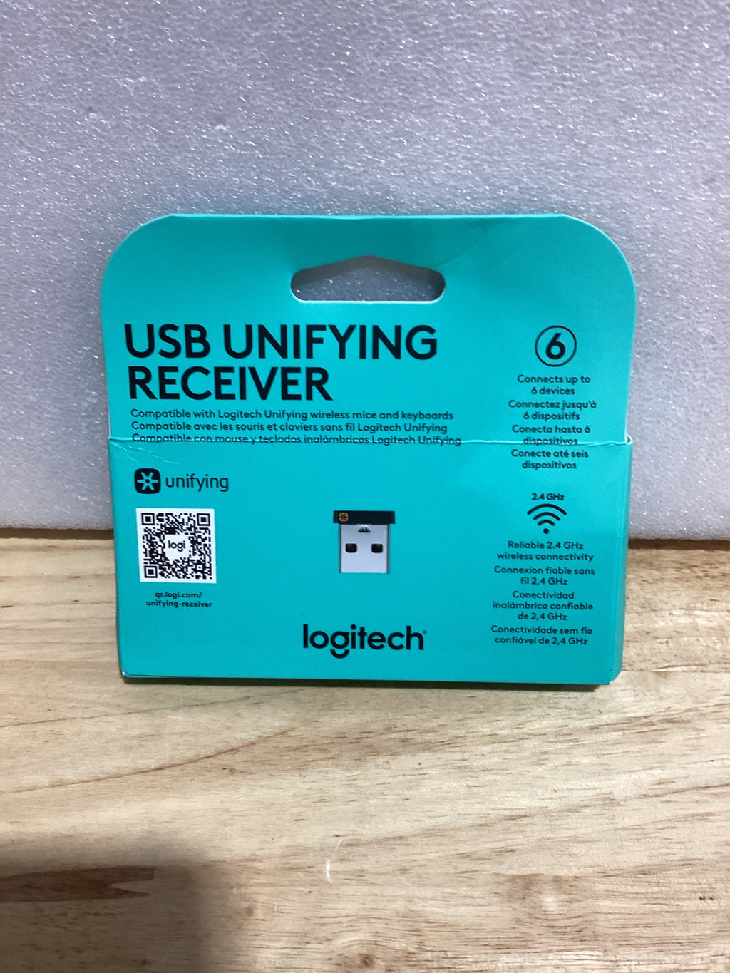 Logitech Receptor unificador, tecnología inalámbrica de 2.4 GHz, enchufe USB compatible con todos los dispositivos Logitech Unifying como mouse y teclado inalámbricos, PC, Mac/portátil, color negro