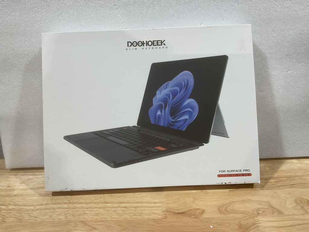 Teclado Doohoeek para Surface Pro 11/10/9/X de 13 pulgadas, Bluetooth con panel táctil y teclas iluminadas, compatible con Surface Pro Copilot+ de 13 pulgadas. Lápiz y tabletas no incluidos. Recargable mediante cable USB-C. 