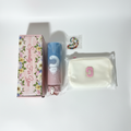 Set Botella con Bolso y Accesorios Inicial Letra C | Regalo Personalizado para Mujer