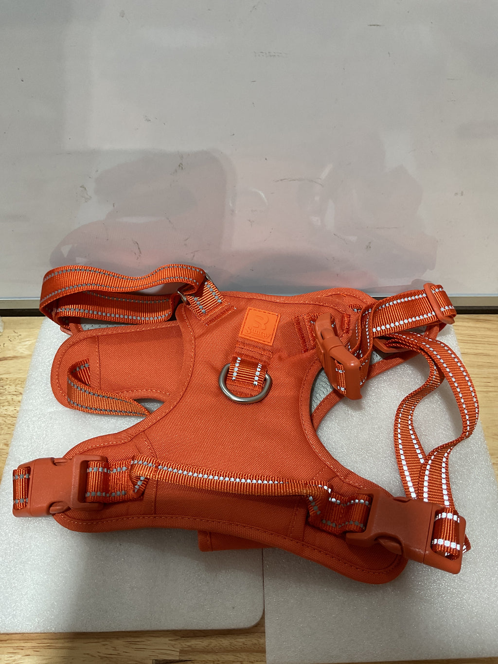 Sunraymascota No Pull Dog Harness, Reflective Puppy Vest for Small Medium Large Sized Dog(Orange,XL)
