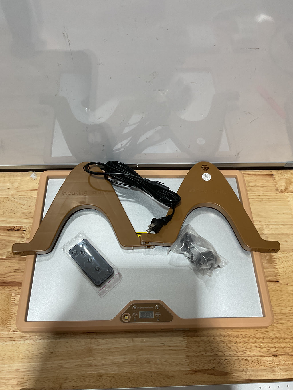 Calentador de gallinero con placa para criar, calentador de pollo de doble calentamiento de 180 W, termostato integrado