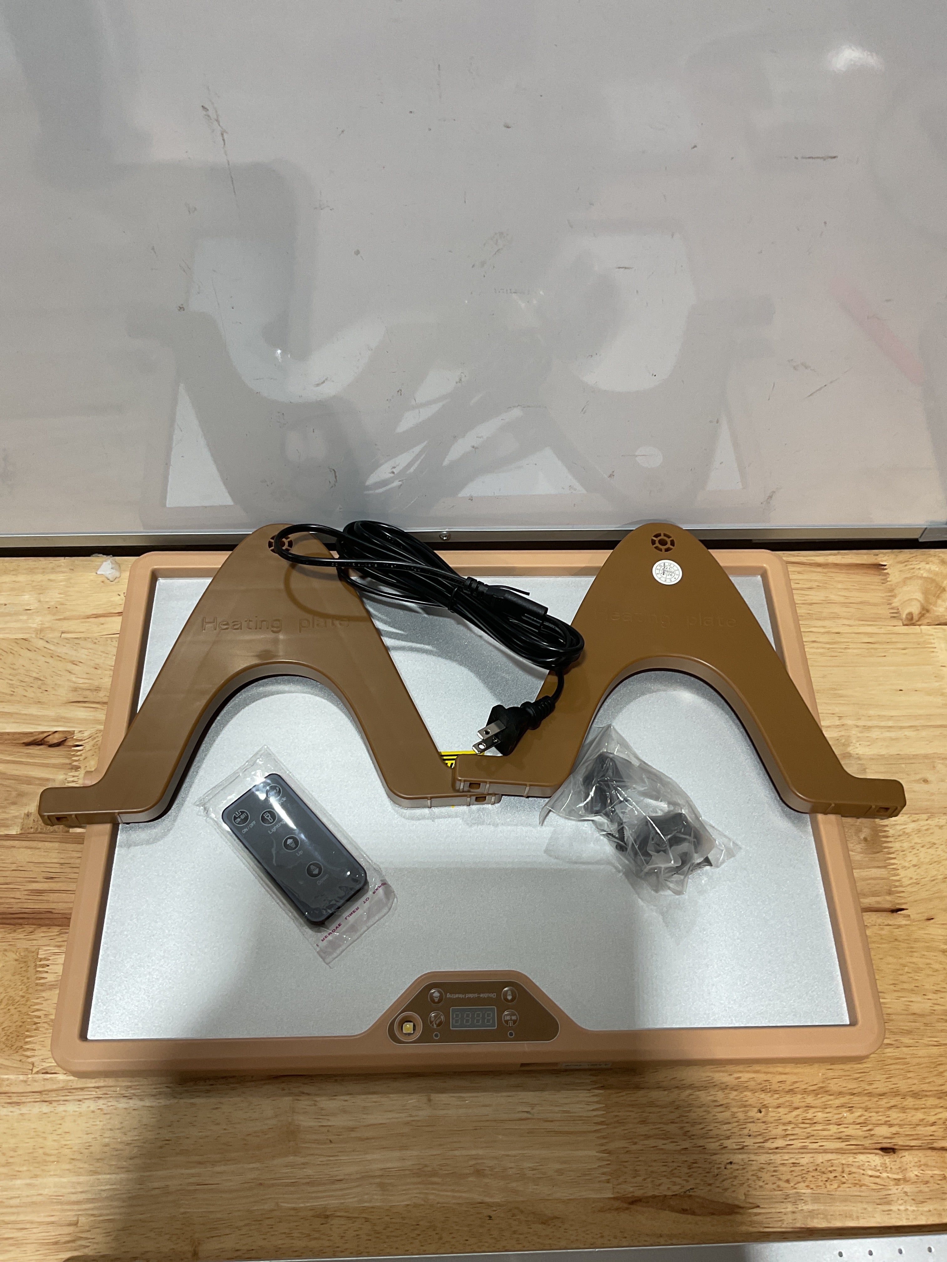 Calentador de gallinero con placa para criar, calentador de pollo de doble calentamiento de 180 W, termostato integrado
