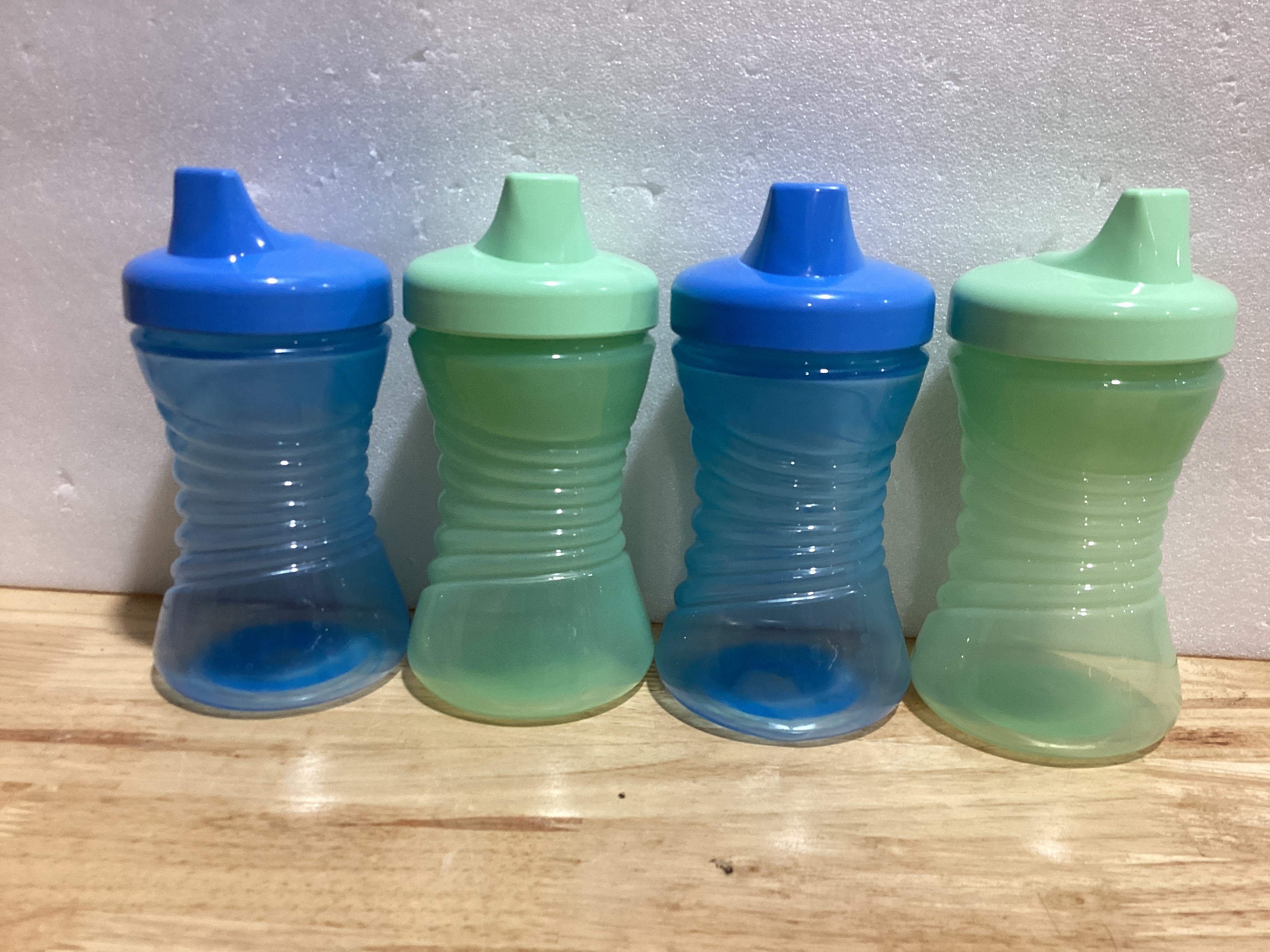 NUK Vaso Entrenador para Bebés - Paquete de 4, Azul/Verde