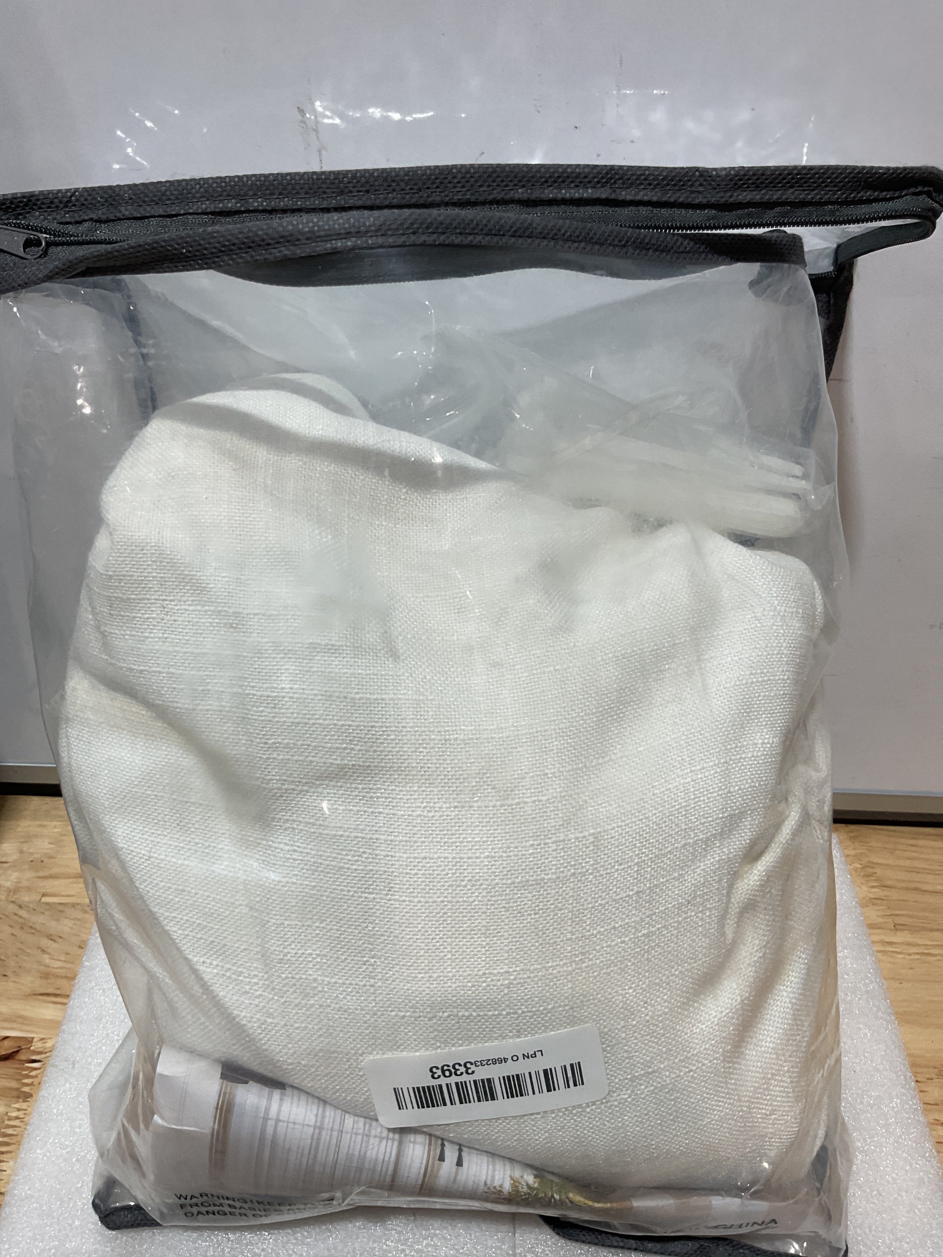 Cortinas de Lino con Pliegues 96 Pulgadas – Set de 2 Paneles Crema/Marfil para Sala y Dormitorio