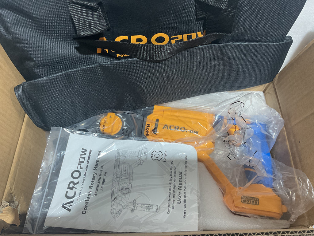 Taladro Percutor Inalámbrico SDS-Plus para Batería Dewalt 20V — Motor Brushless, 4 Funciones, LED