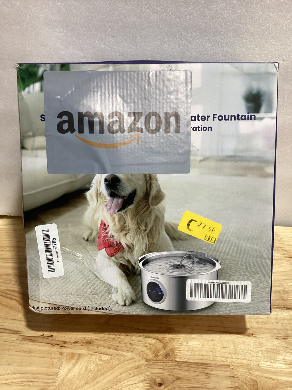 Fuente de Agua para Perros PawsPik Ultra Silenciosa — Acero Inoxidable 1.8 Galones