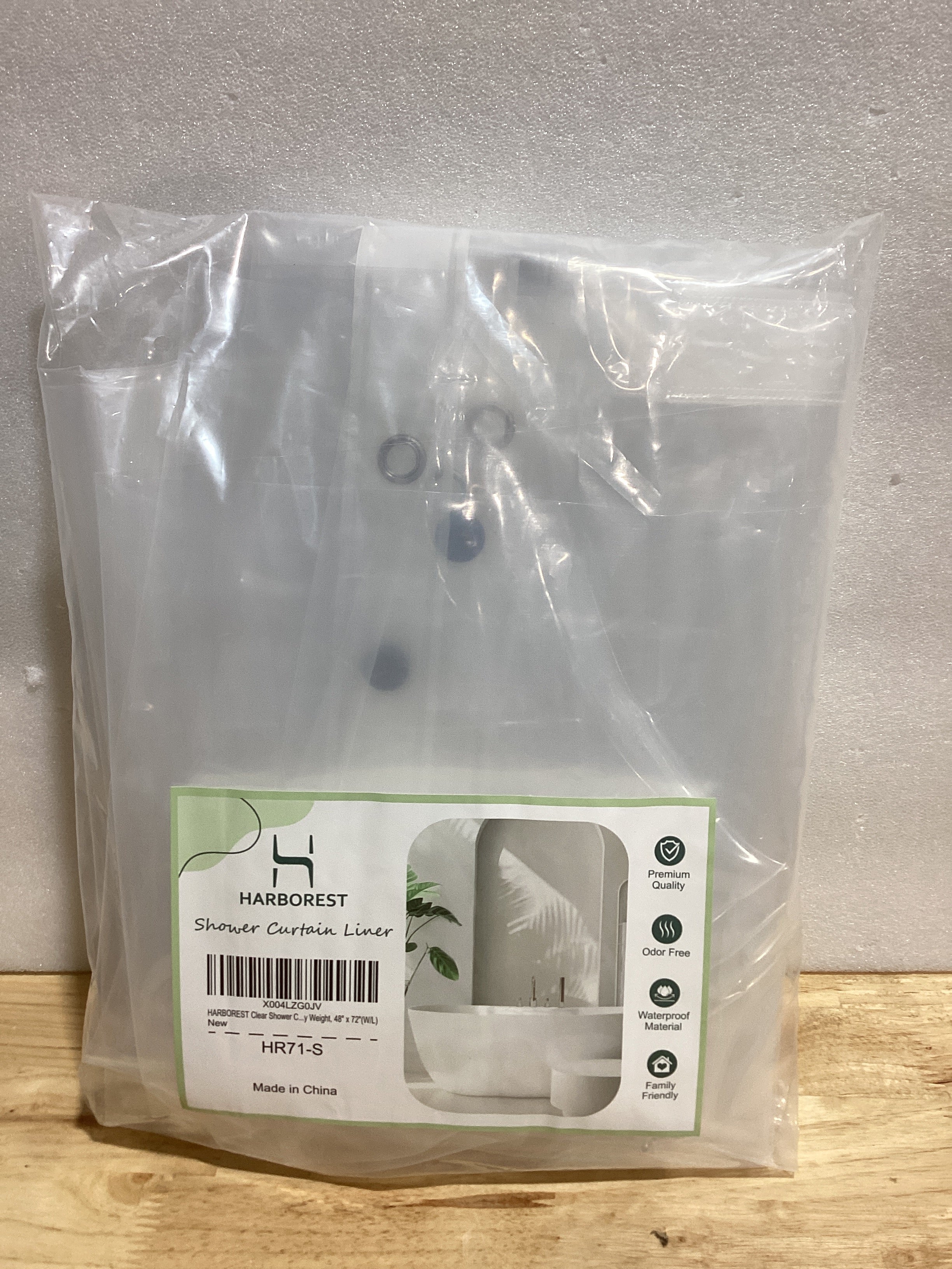 HARBOREST Forro de cortina de ducha transparente con ventosas laterales, forro de ducha de plástico PEVA de alta calidad con 3 imanes, cortina de baño impermeable, 36 x 72 pulgadas, transparente